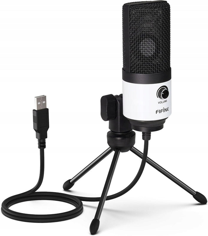 Fifine K669BW Studio Microphone USB Capacitive Cardioid White 16mm Packaging status original
