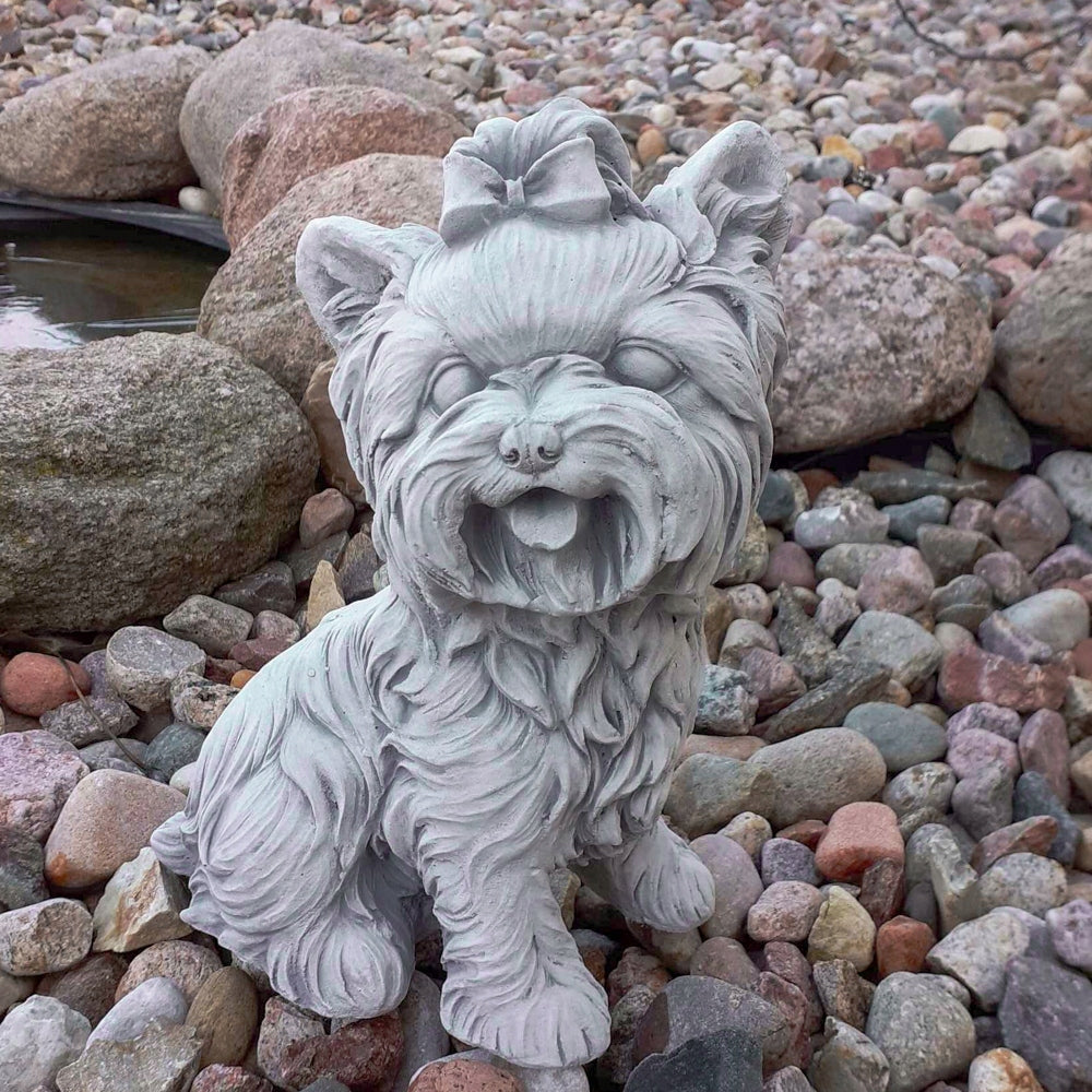 Figure garden figurines concrete dog york dog for dog grave Type sculpture (figure)