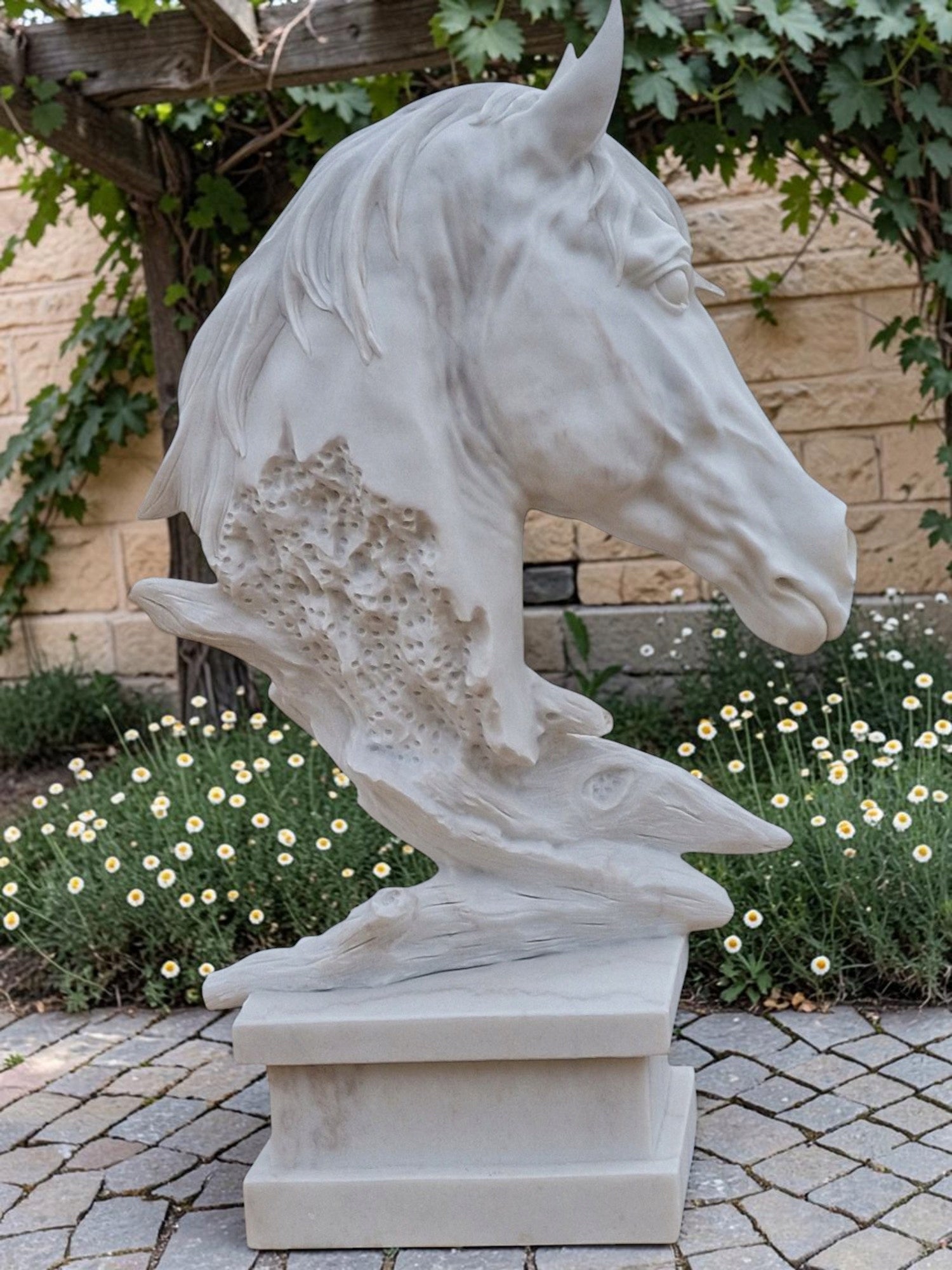 Figure horse head from concrete conglomerate fountain Horse Ag-Bet Manufacturer Ag-Bet