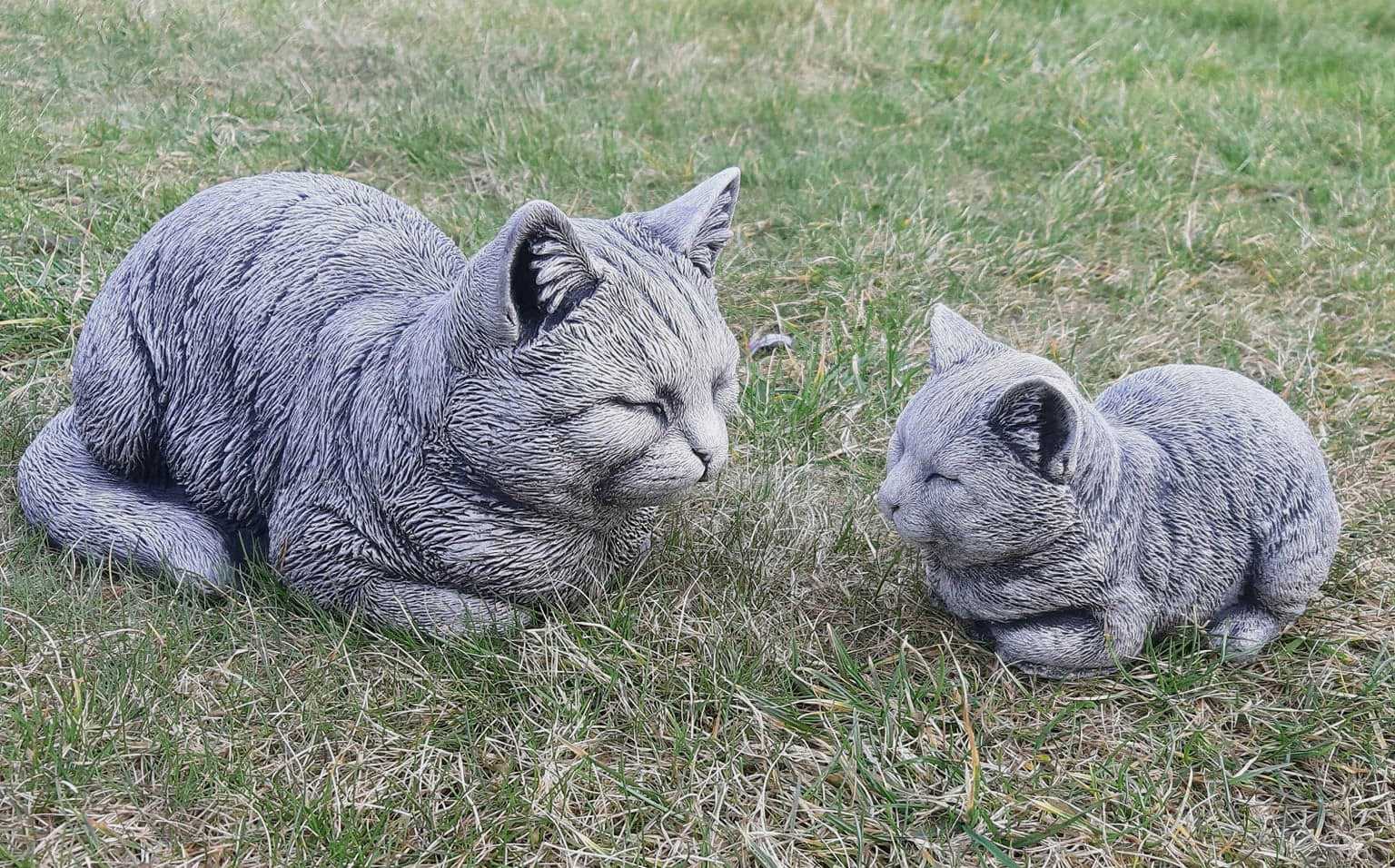 Figures for Garden Concrete Frost Resistant Cat Kittens Sculpture Ornaments Decorations Manufacturer code Z-045B + Z-045