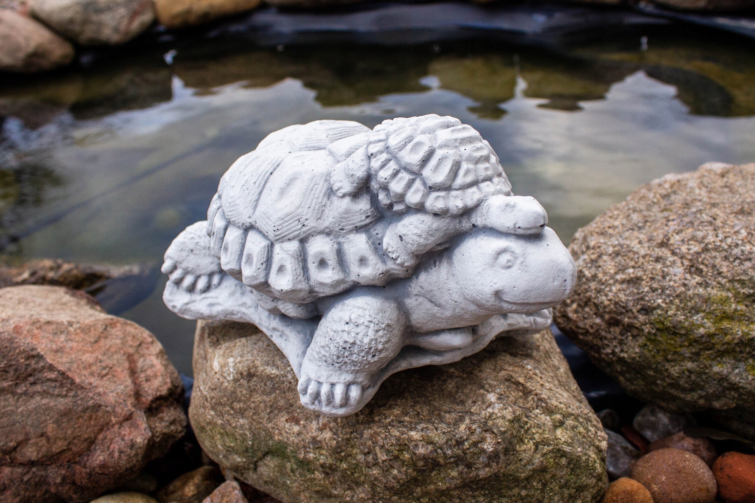 Figurines Concrete Figures Turtle Turtles for Garden Decoration Water Eyelet Decoration Manufacturer ART-BET