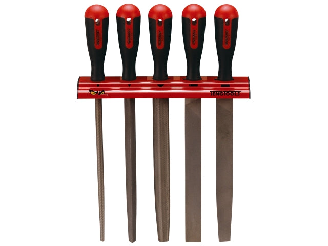 Files on wall hanger TengTools set of 5pcs