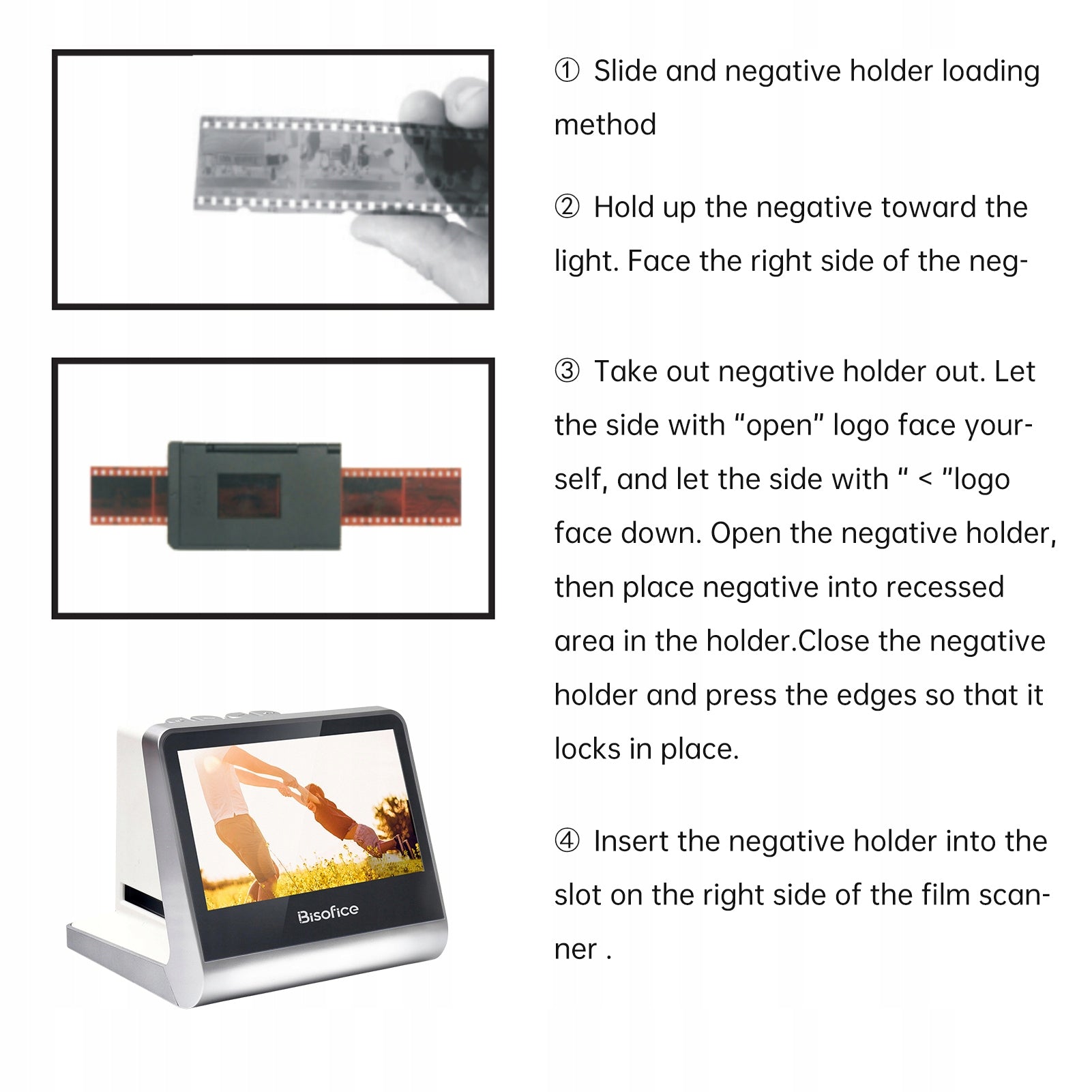 Film and slide scanner Bisofice for films 135 (36*24 mm)/126KPK/movies 110