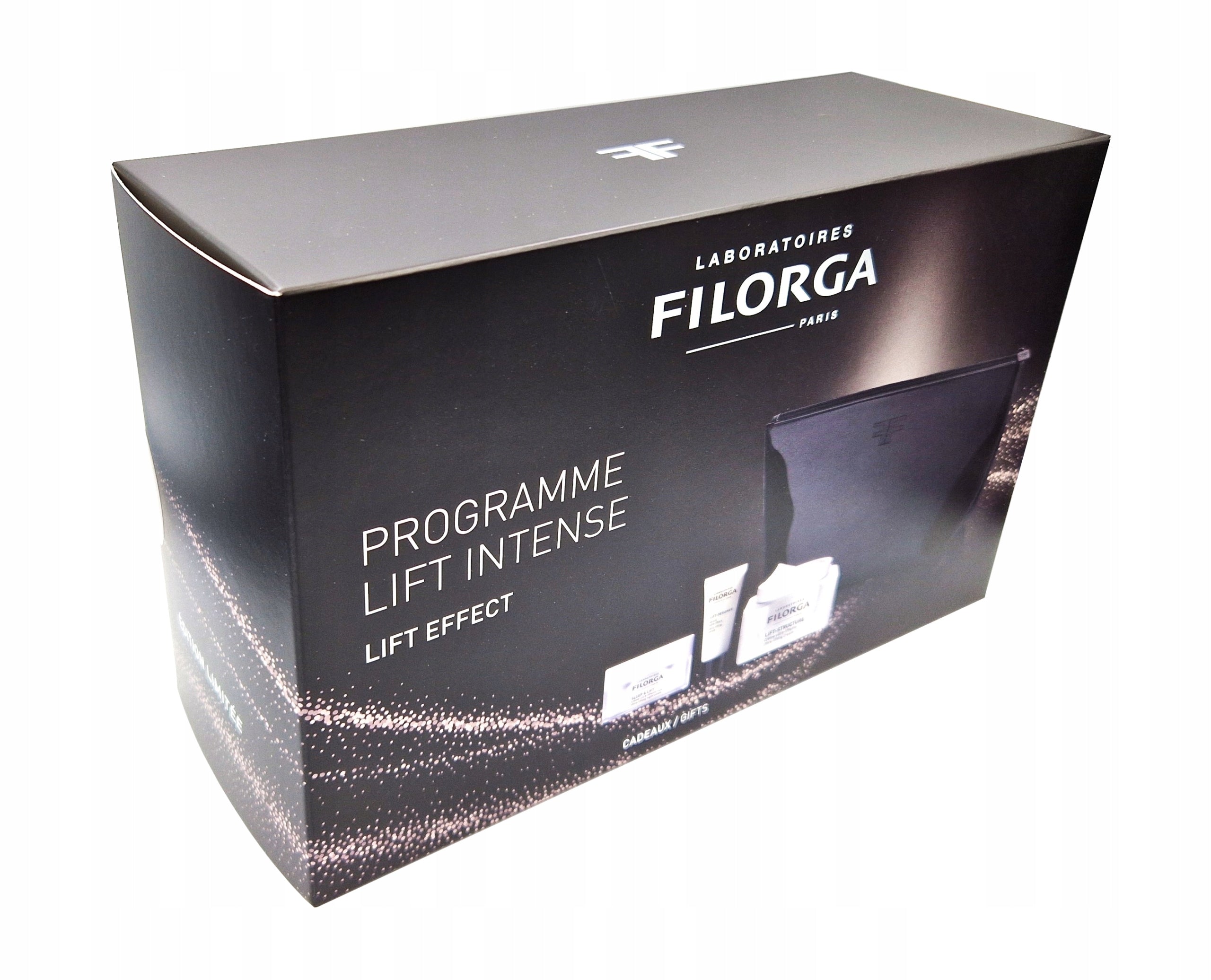 Rinkinys Filorga LIFT Intensive Lift Program: dieninis veido kremas 50 ml + veido serumas 7 ml + naktinis veido kremas 15 ml + kosmetinė