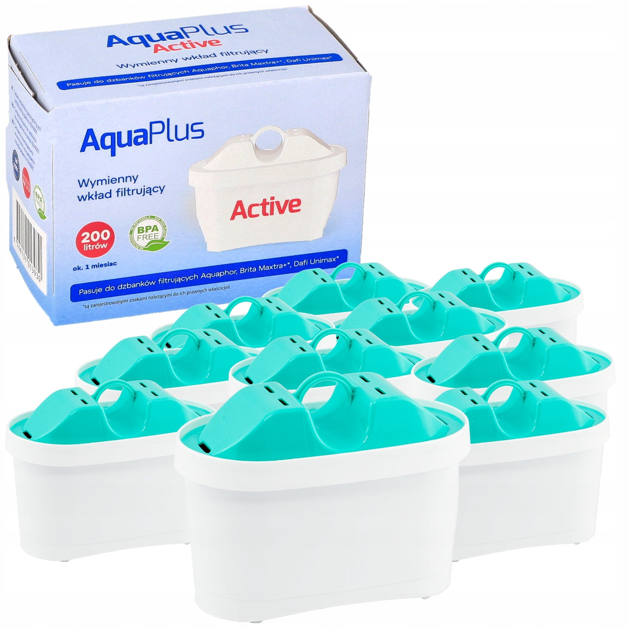 Filter Aquaplus Active cartridge for water filter jug 10 pcs.