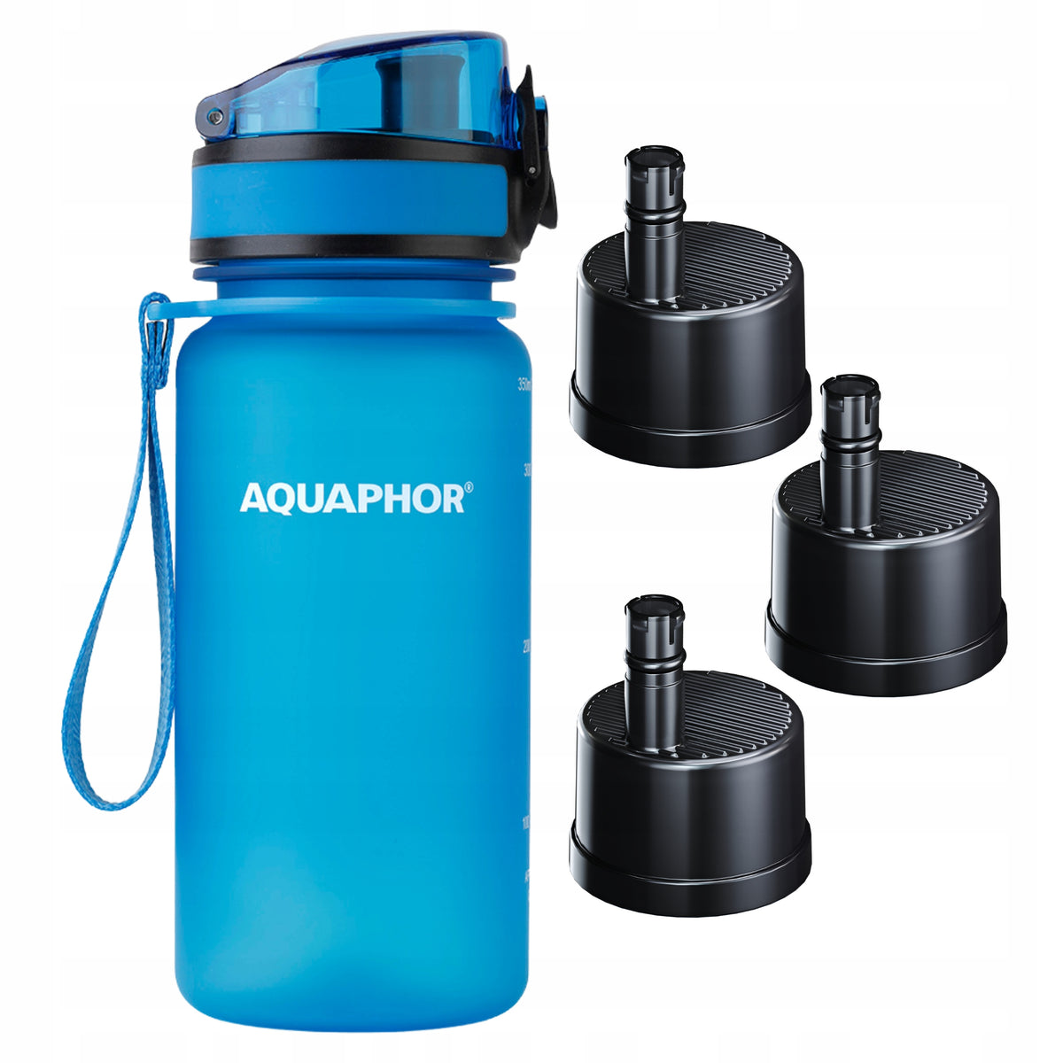 Filter Bottle AQUAPHOR CITY + 3 Drinking Water Filters 350 ml Blue