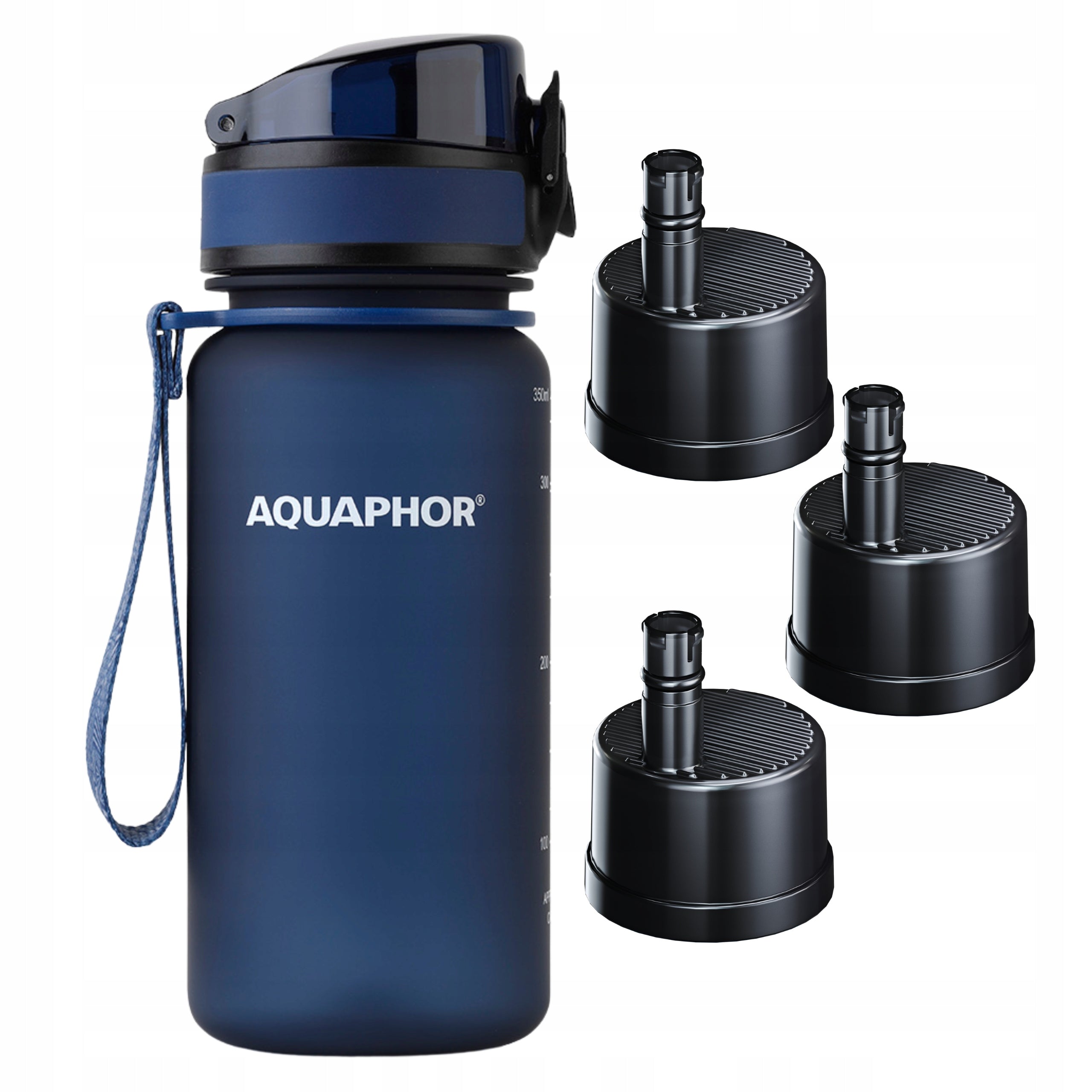 Filter Bottle AQUAPHOR CITY 350 ml + 3 Drinking Water Filters Navy Blue