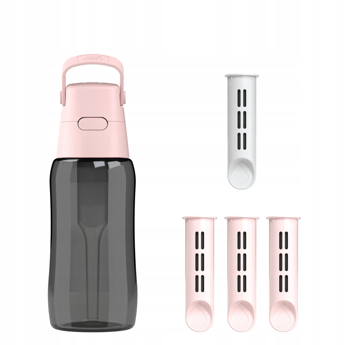 Filter Bottle Dafi SOLID 0,5 Baby Pink Tank Black 4x Filter
