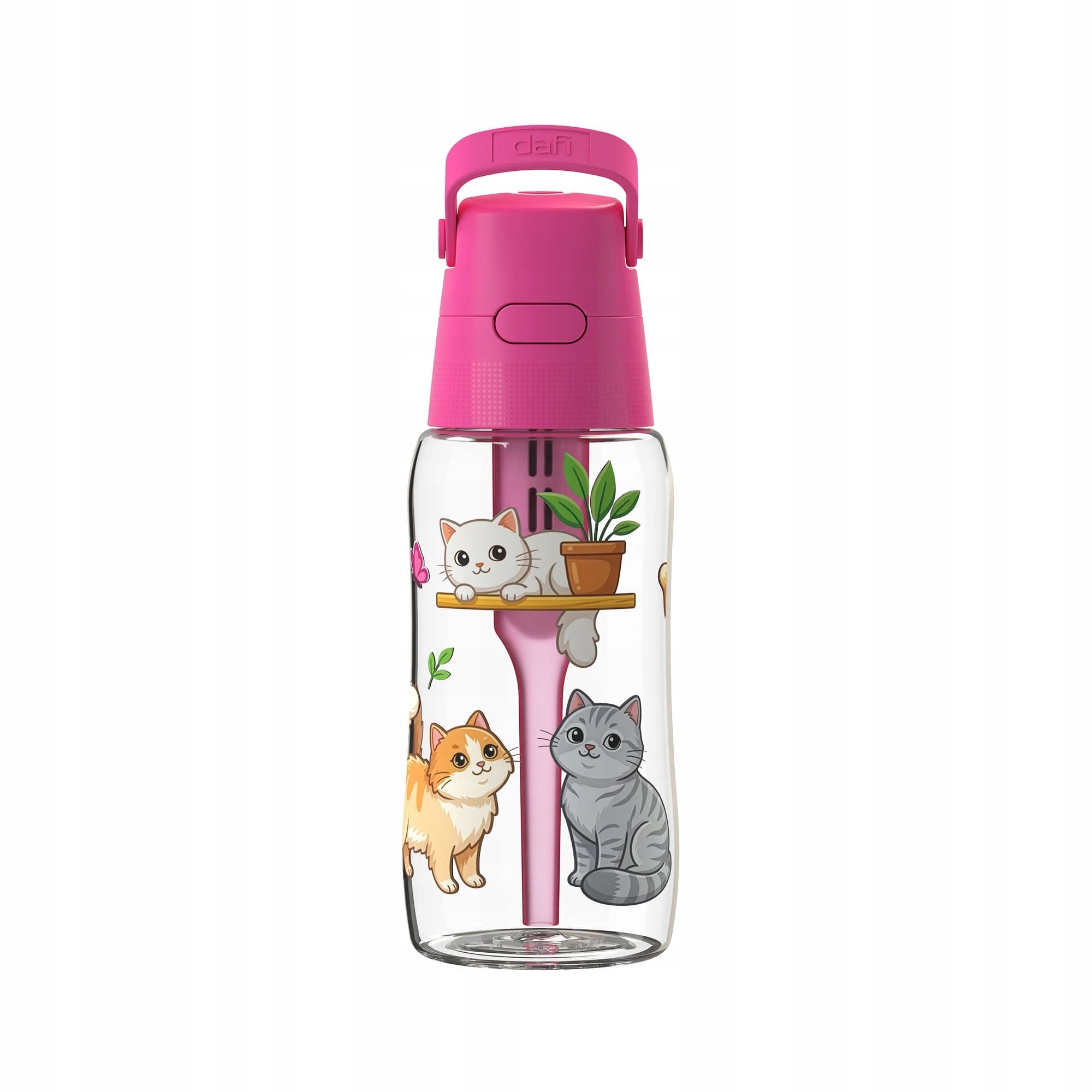 Filter Bottle Dafi SOLID 0,5 Flamingo with Filter Kitten UV Printing