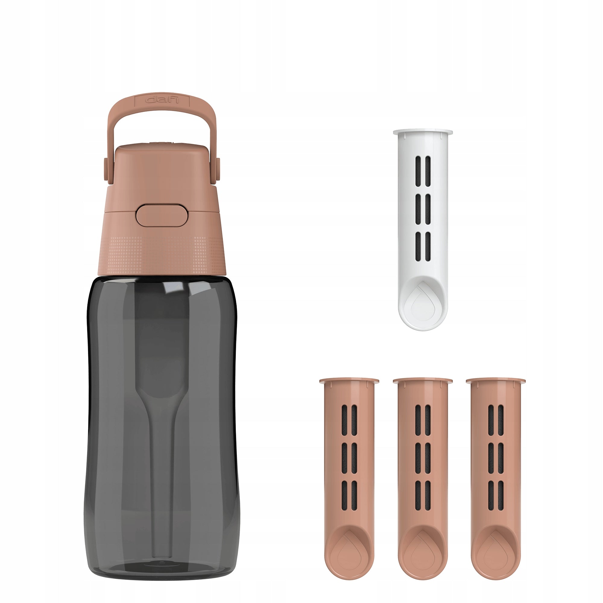 Filter Bottle Dafi SOLID 0,5 Mocha Mousse Tank Black 4x Filter