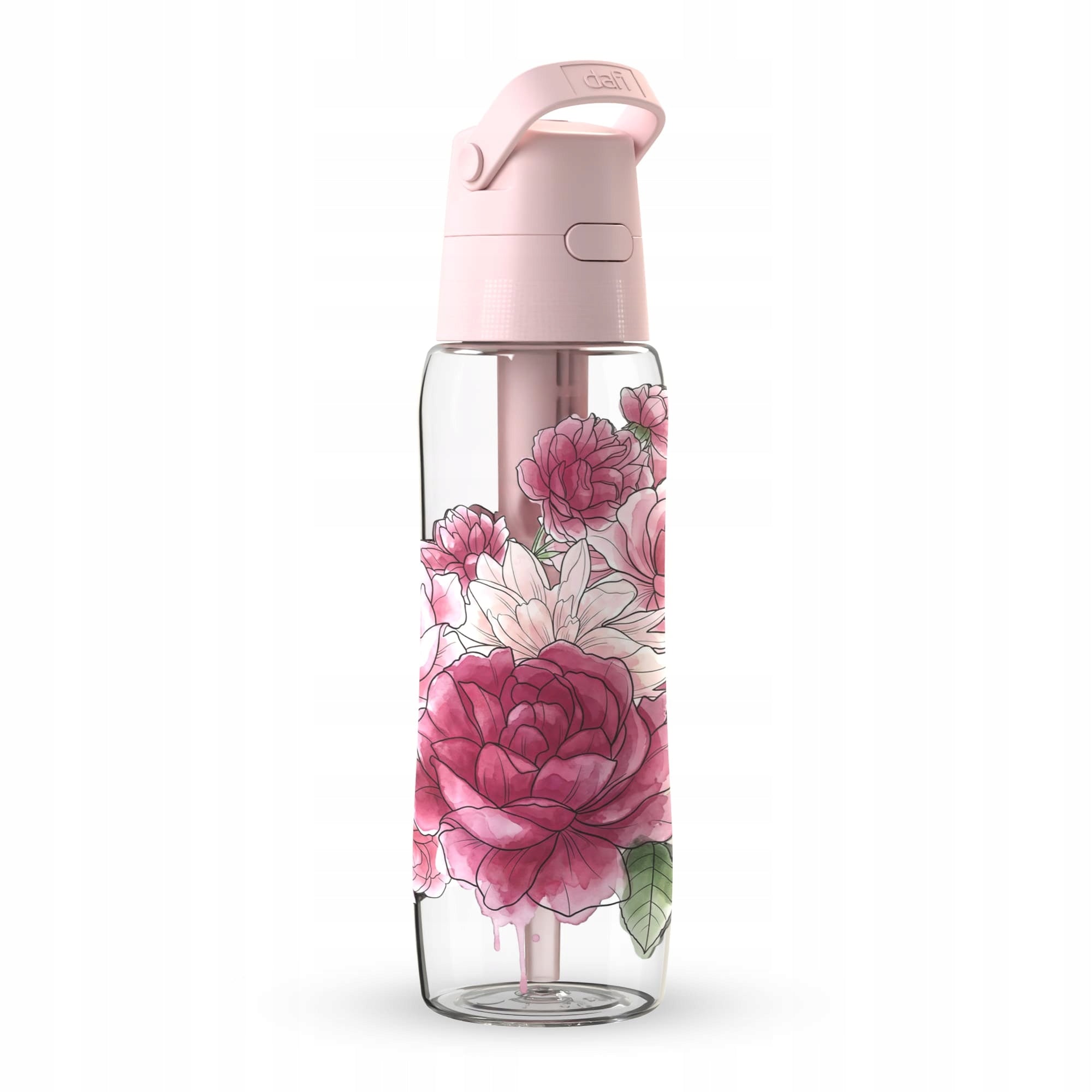 Filter Bottle Dafi SOLID 0,7 Baby Pink with Filter Flowers UV Printing Brand Dafi