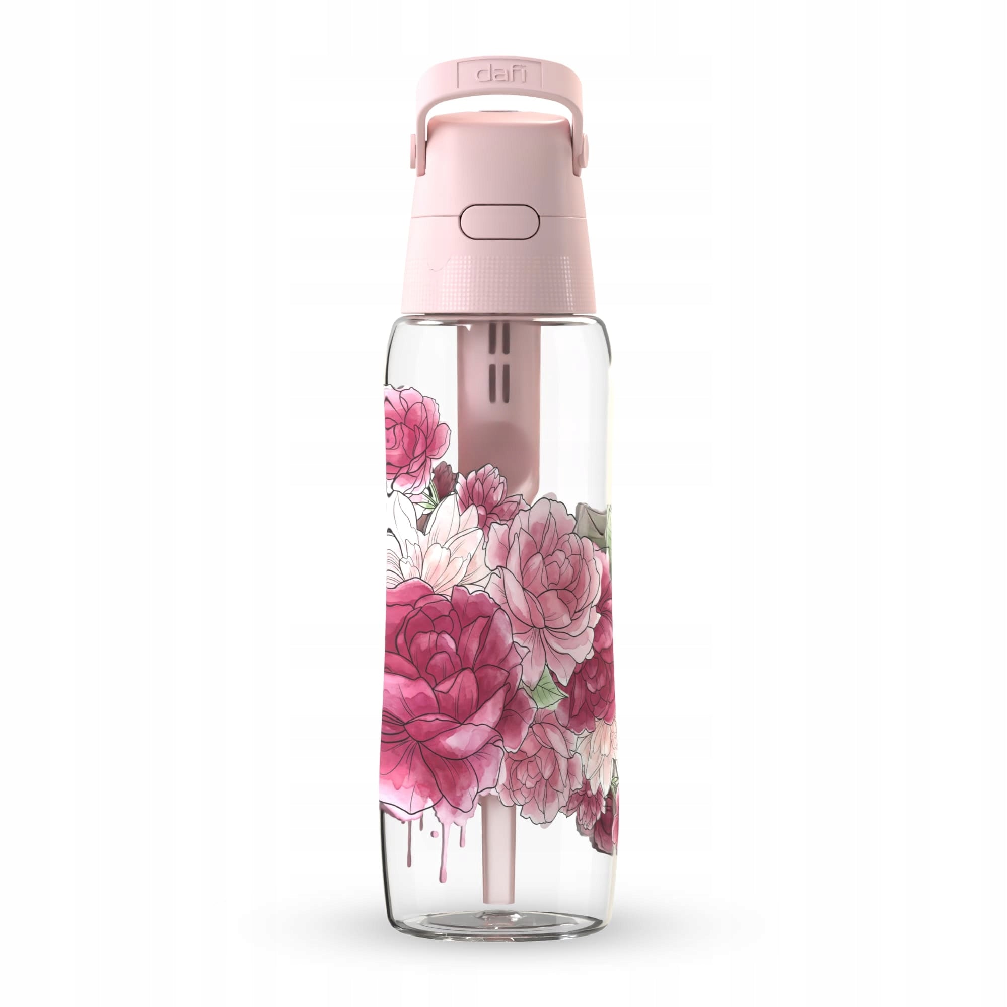 Filter Bottle Dafi SOLID 0,7 Baby Pink with Filter Flowers UV Printing
