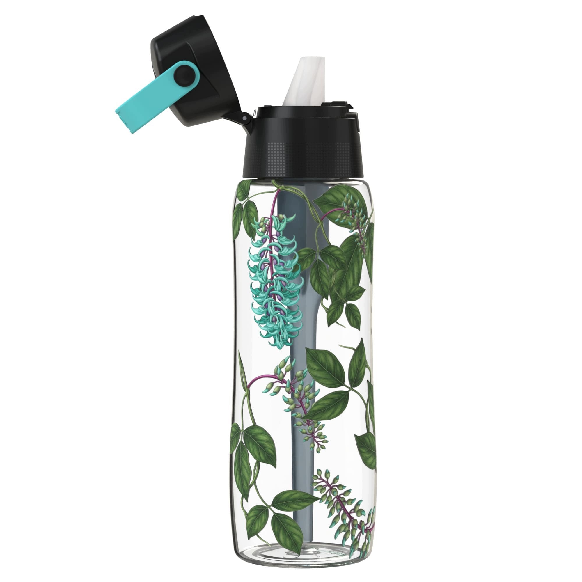 Filter Bottle Dafi SOLID 0,7 l Black with Filter Flower UV Printing Packaging status original
