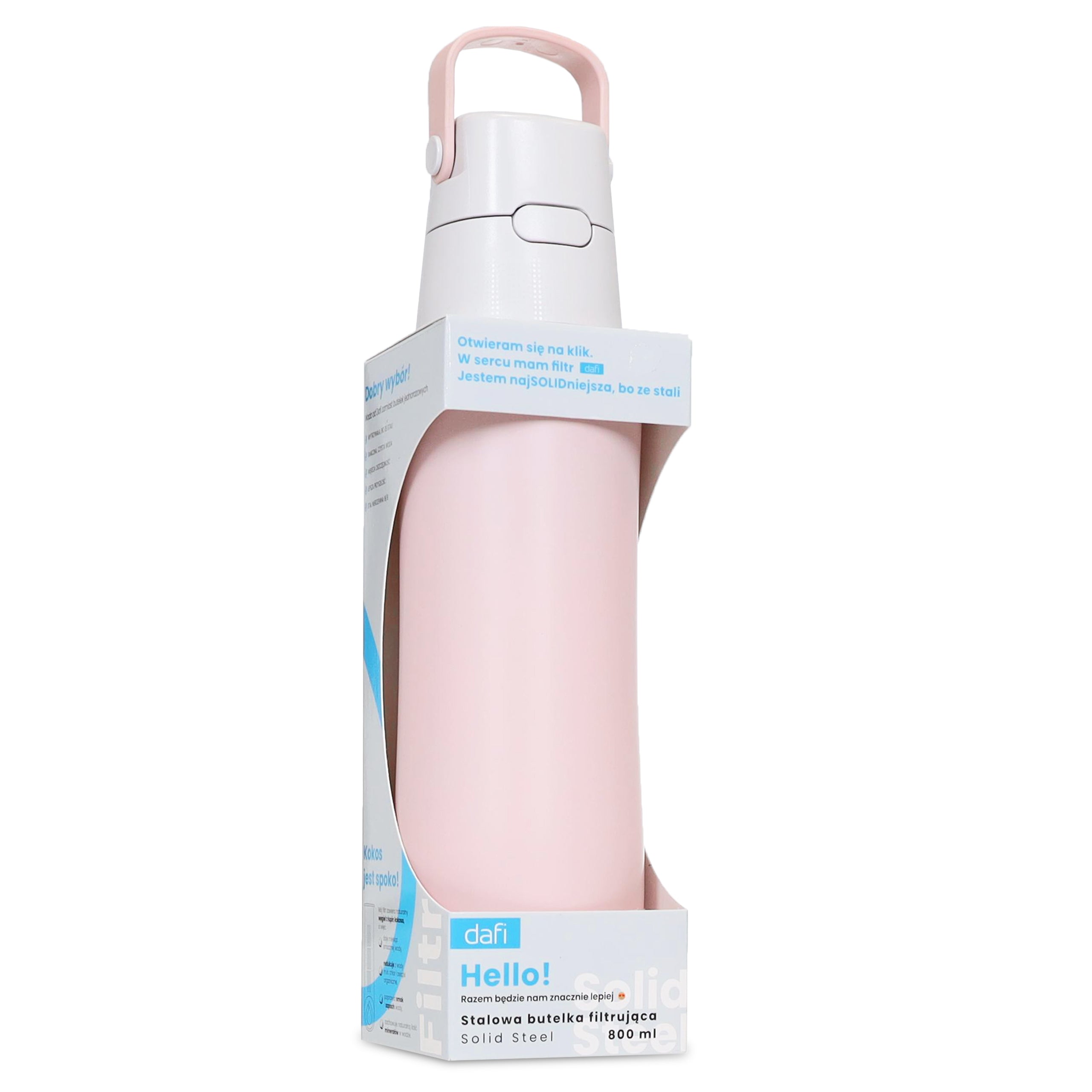 Filter Bottle Dafi Steel SOLID Steel Rose 800 ml Reusable EAN (GTIN) 5904870078488