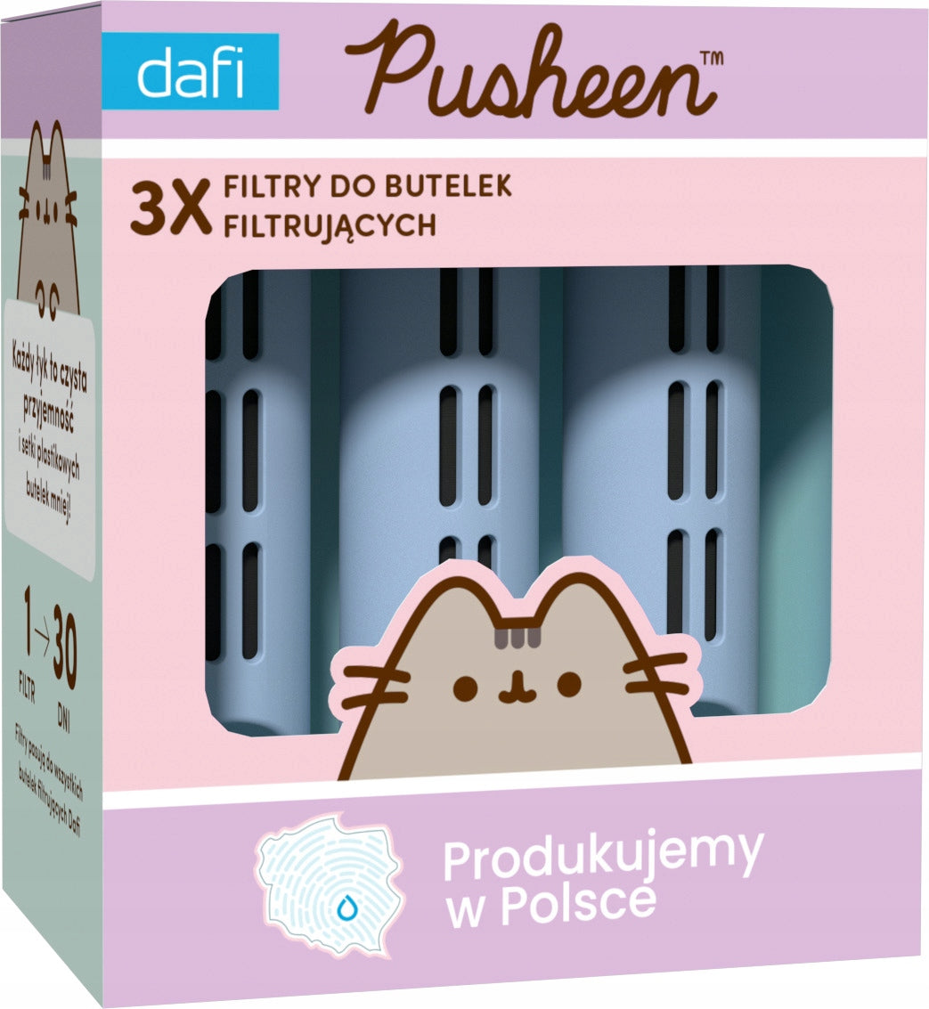 Filter Bottle Dafi x PUSHEEN SOFT 0,5 5x Filter Dove Blue stickers Brand Dafi