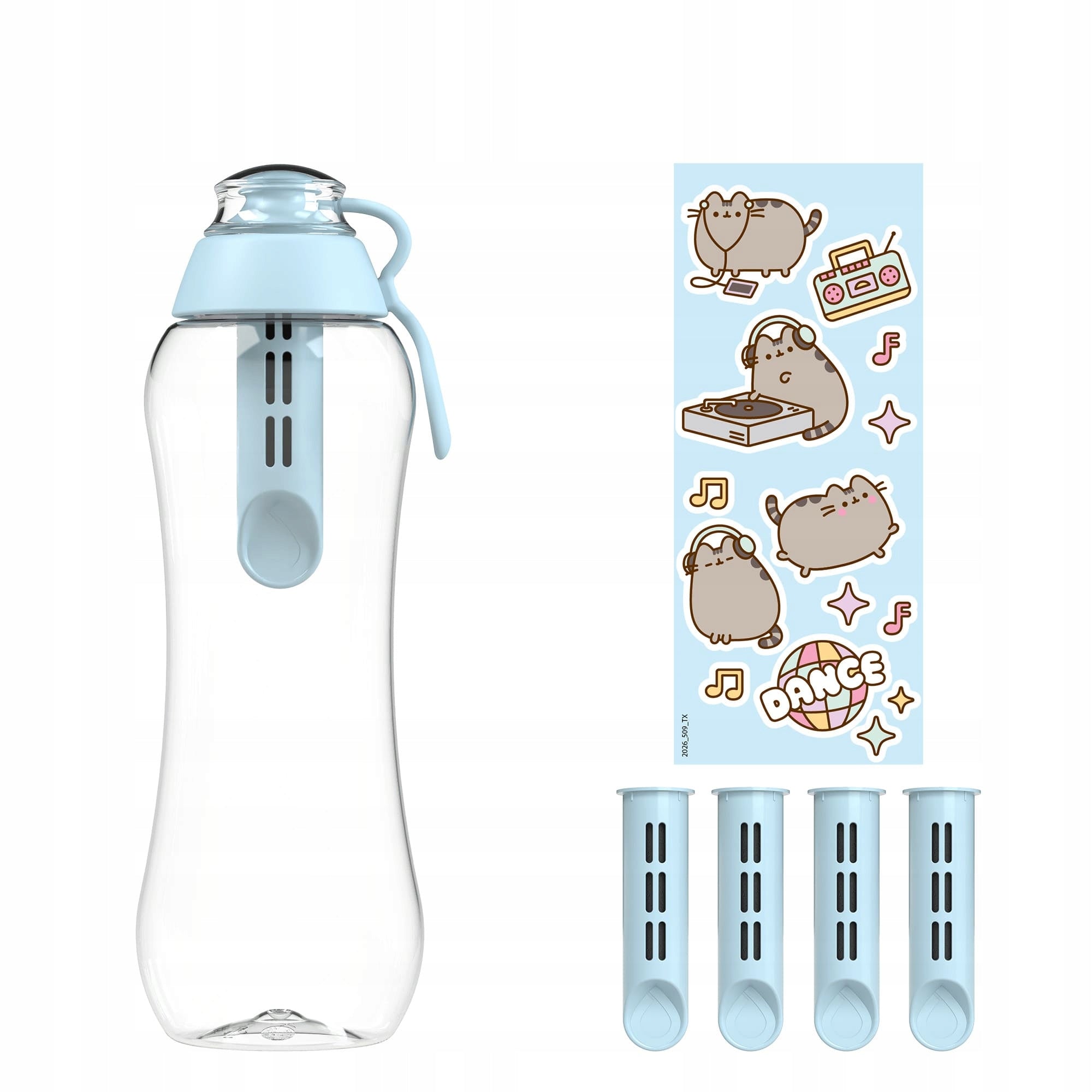 Filter Bottle Dafi x PUSHEEN SOFT 0,5 5x Filter Dove Blue stickers