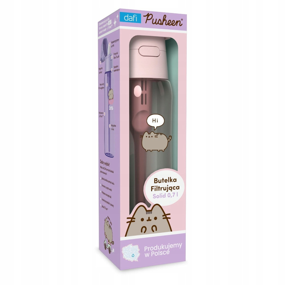 Filter Bottle Dafi x PUSHEEN SOLID 0,7 with Baby Pink Filter Brand Dafi