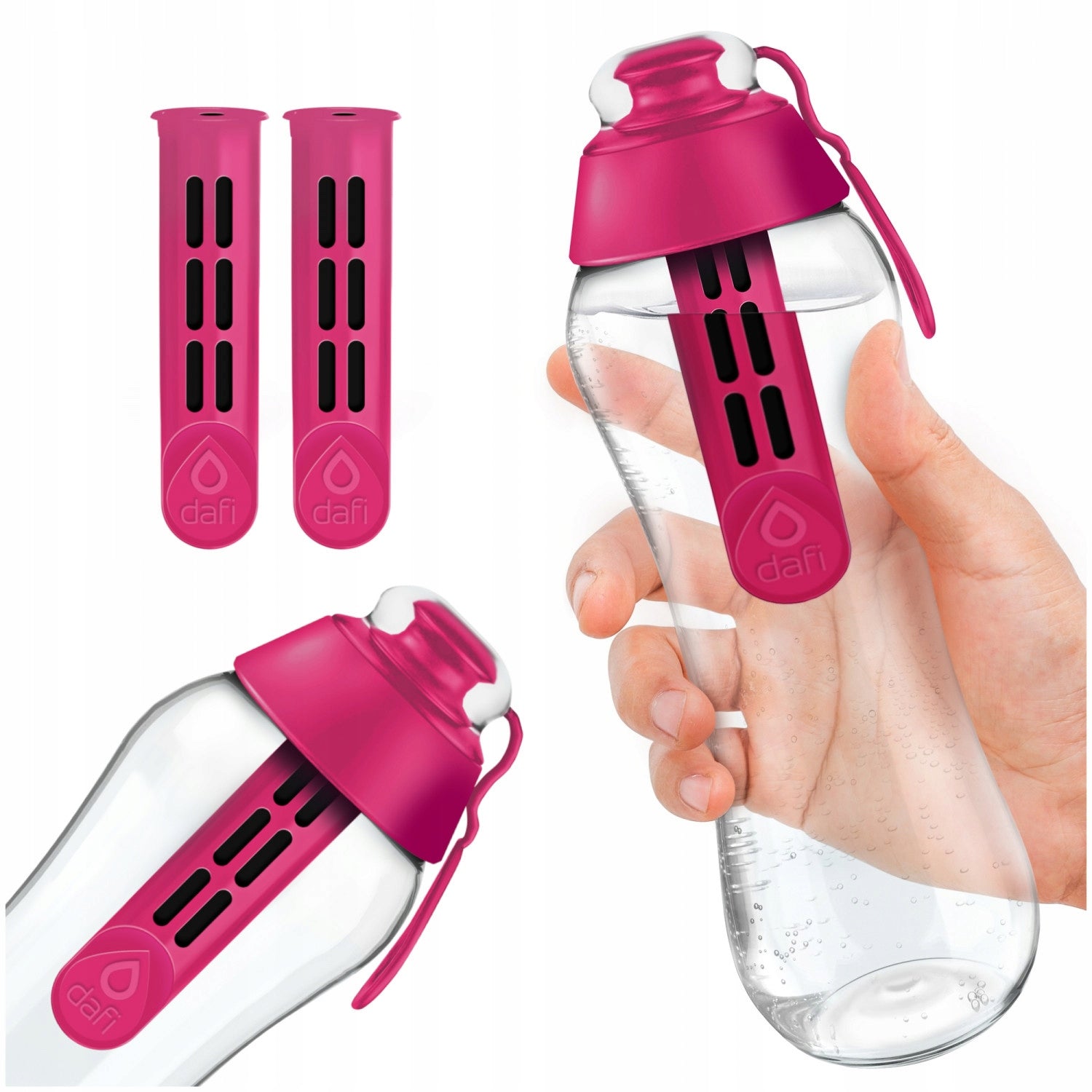 Filter Bottle Pink DAFI SOFT 0,7L 2 FILTERS Bottle with Filter Pink