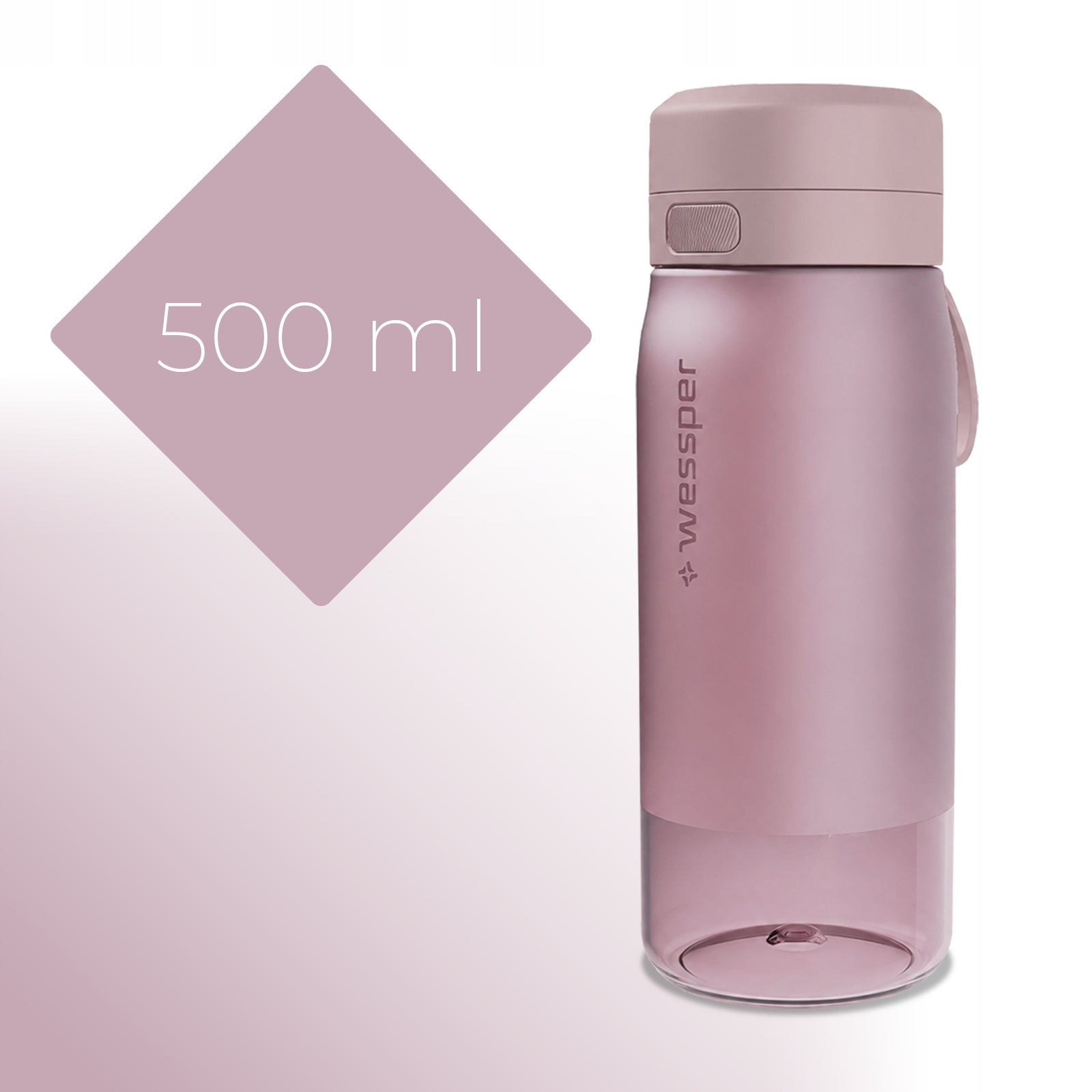Filter Bottle Set Wessper B2 Tritan 500ml Pink Actitex Disc Manufacturer code WES273-500-PK