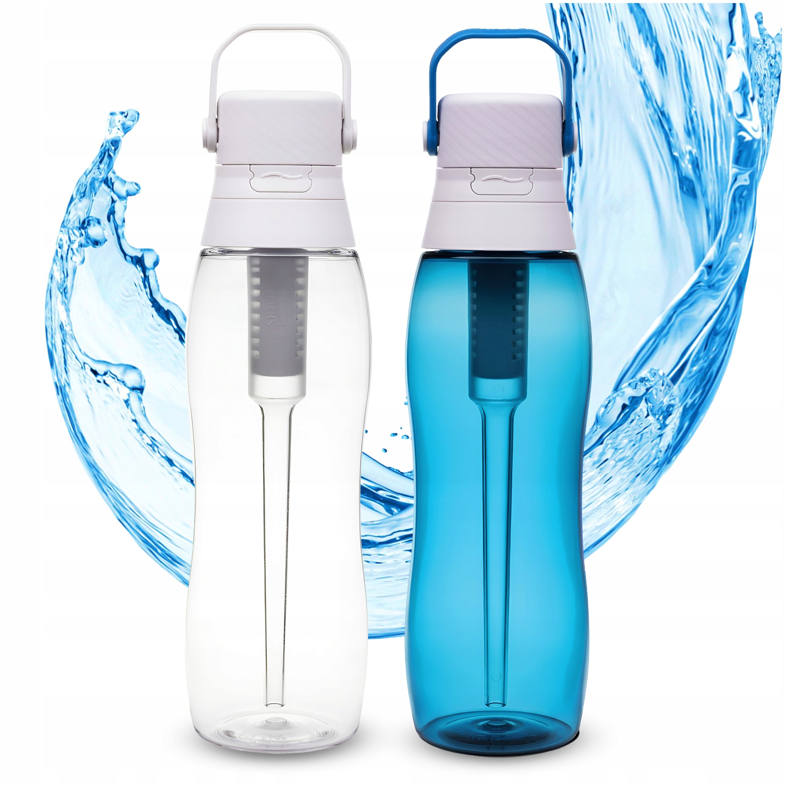 Filter Bottle Tritan White, Ocean Blue 2 x 750ml