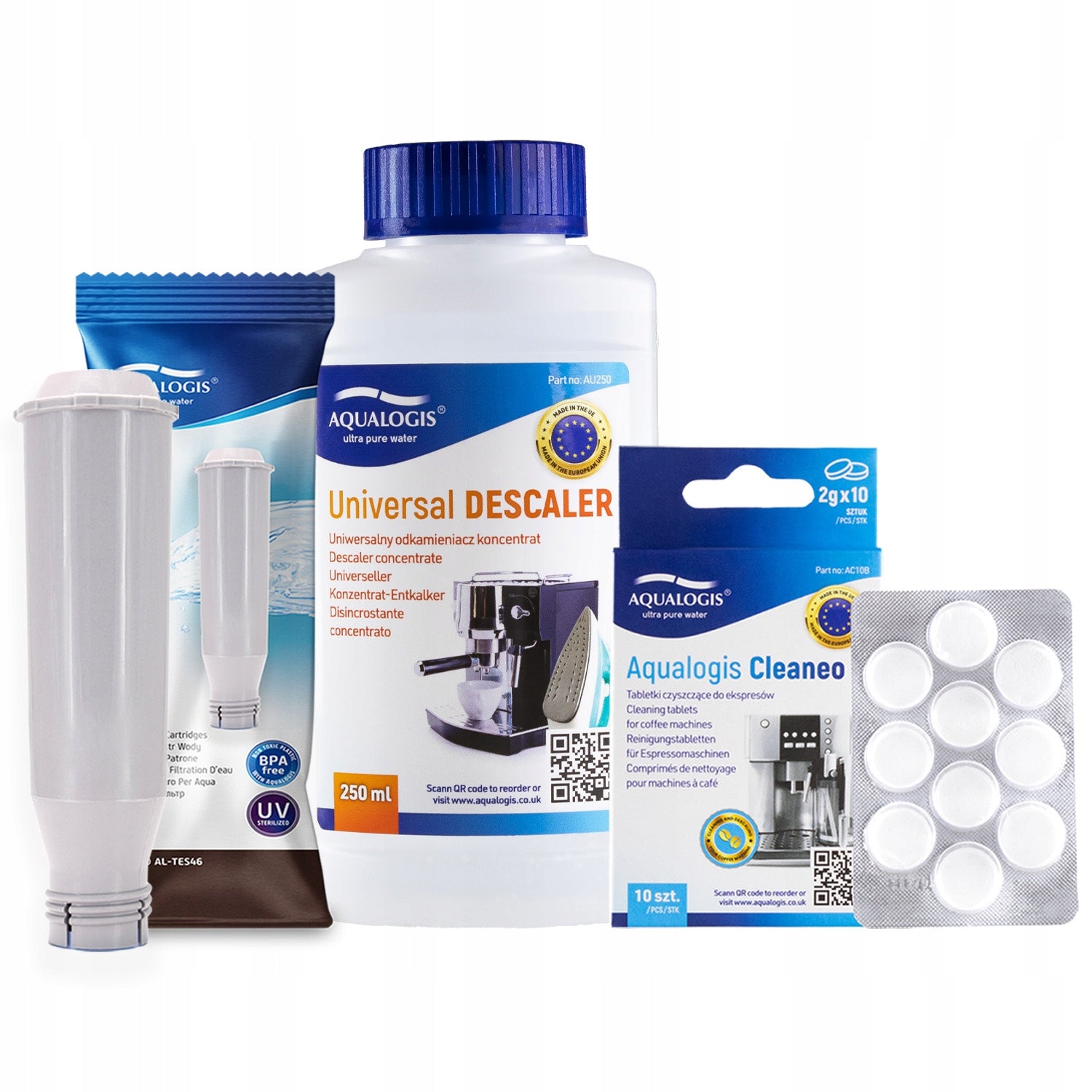 Filter For Krups AL-TES46 + Descaler 250ml + Tablets