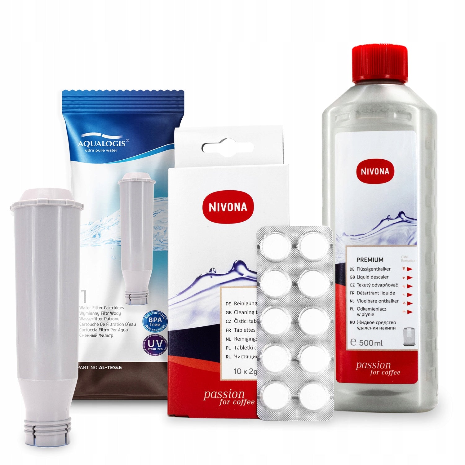 Filter For NIVONA AL-TES46 Express + Descaler NIRK703 + Tablets NIRT701