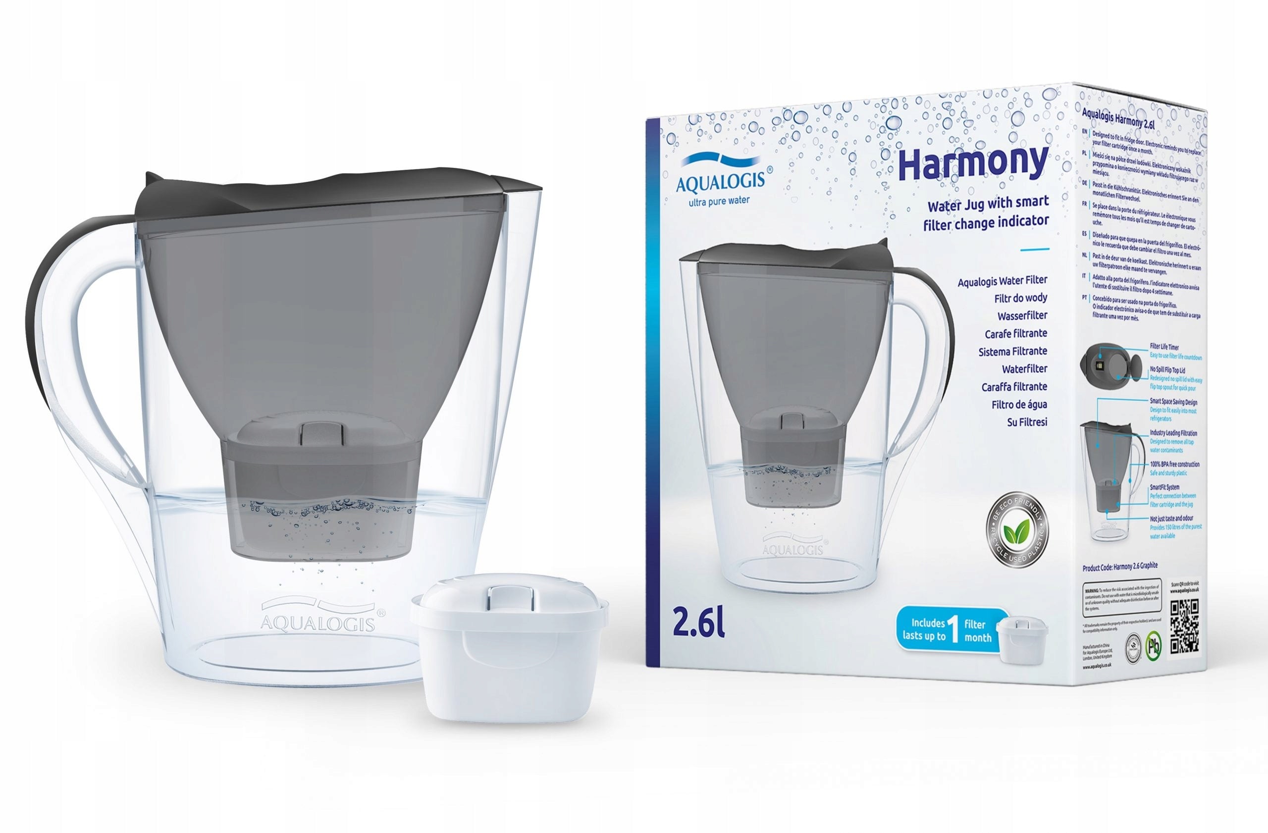 Filter Jug + 12 Cartridges Packaging status original