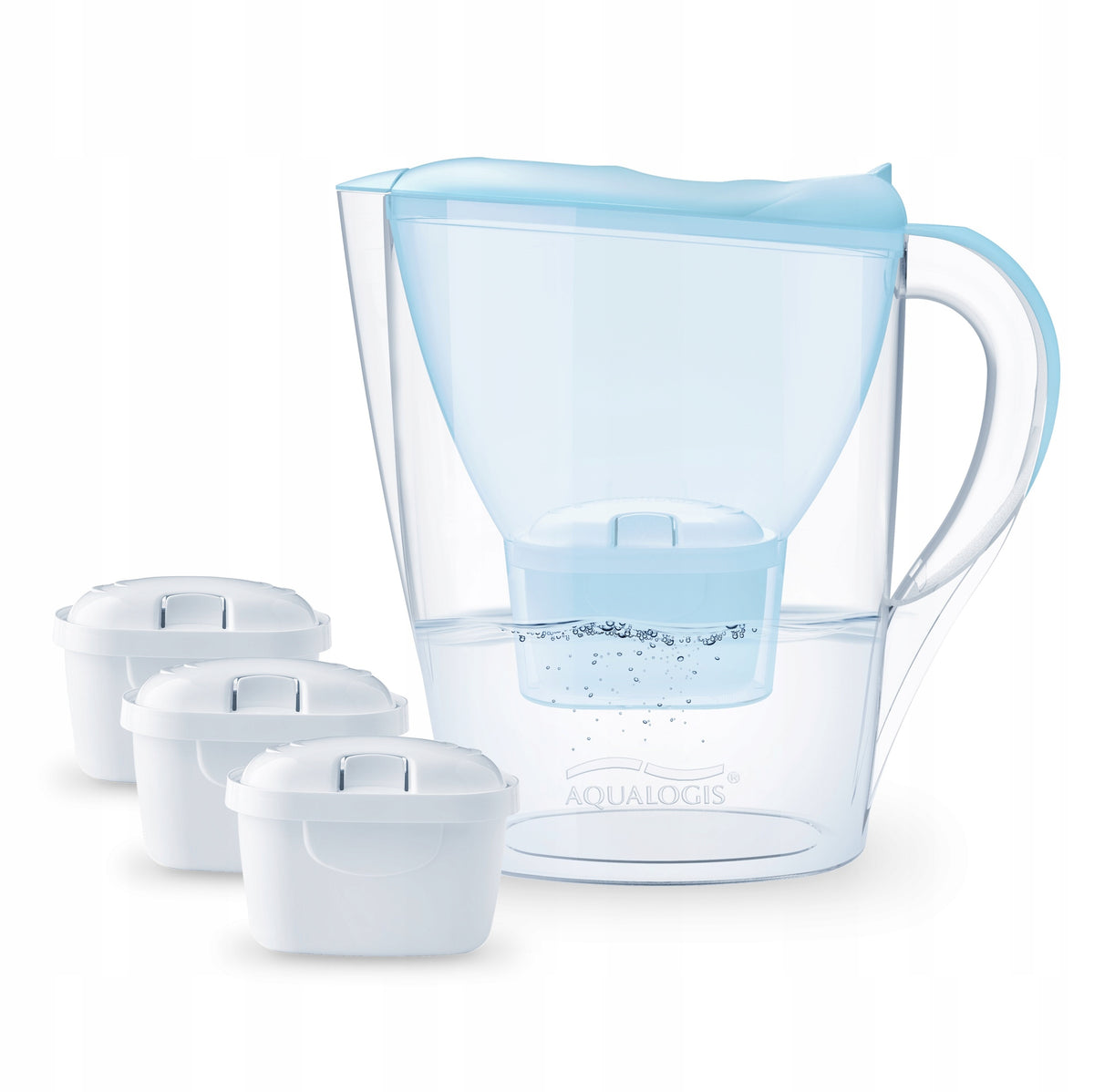 Filter Jug Aqualogis Harmony Light Blue, 2+1 Filters Packaging status original