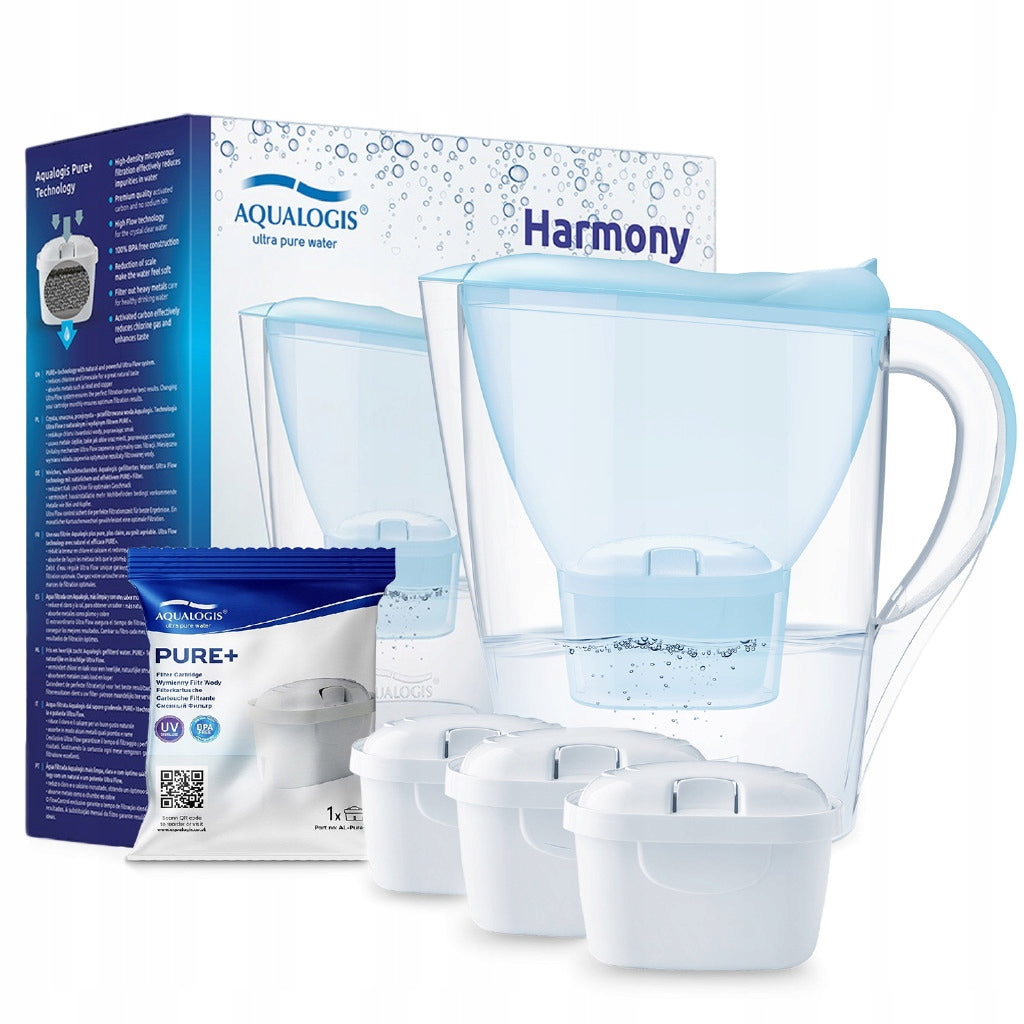 Filter Jug Aqualogis Harmony Light Blue, 2+1 Filters