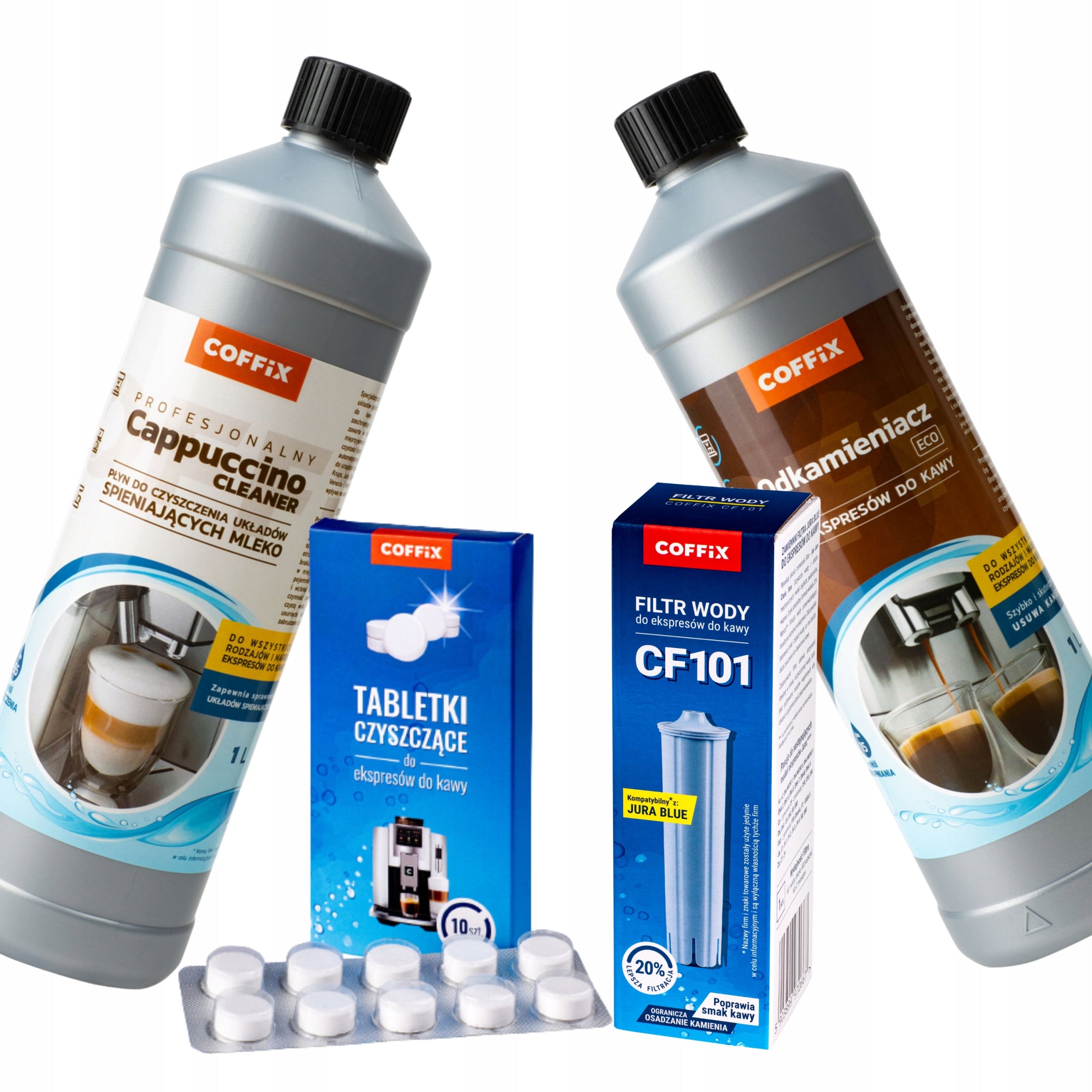 Filter Tablets Descaler Liquid JURA E8 (EC) Cleaning Kit