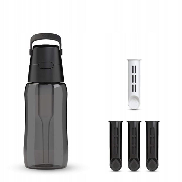 Filter Water Bottle 0,5l Dafi SOLID Black Dyed with 4 Filters