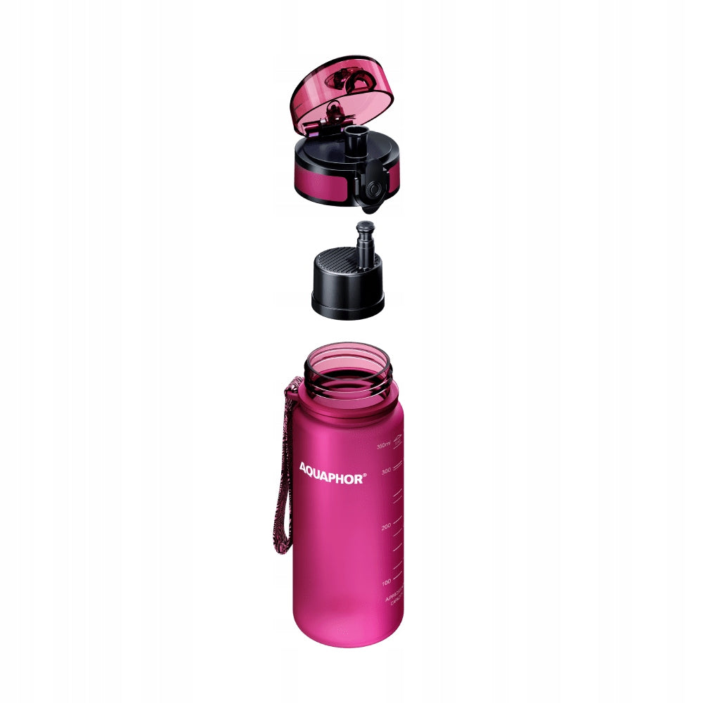 Filter bottle Aquaphor City 0,35 l with 5 filters, pink Manufacturer code 5904121136592