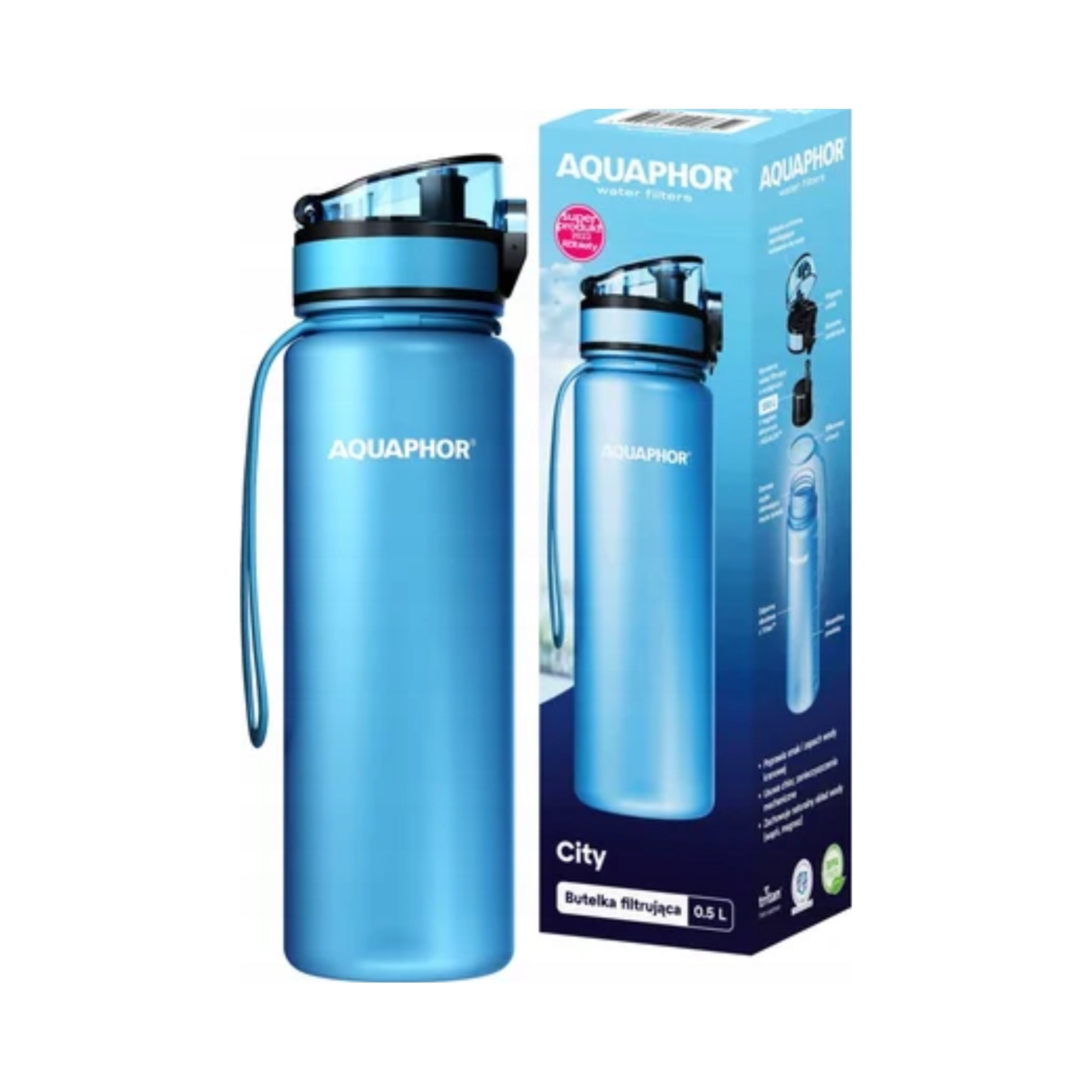 Filter bottle Aquaphor City 0,5 l blue