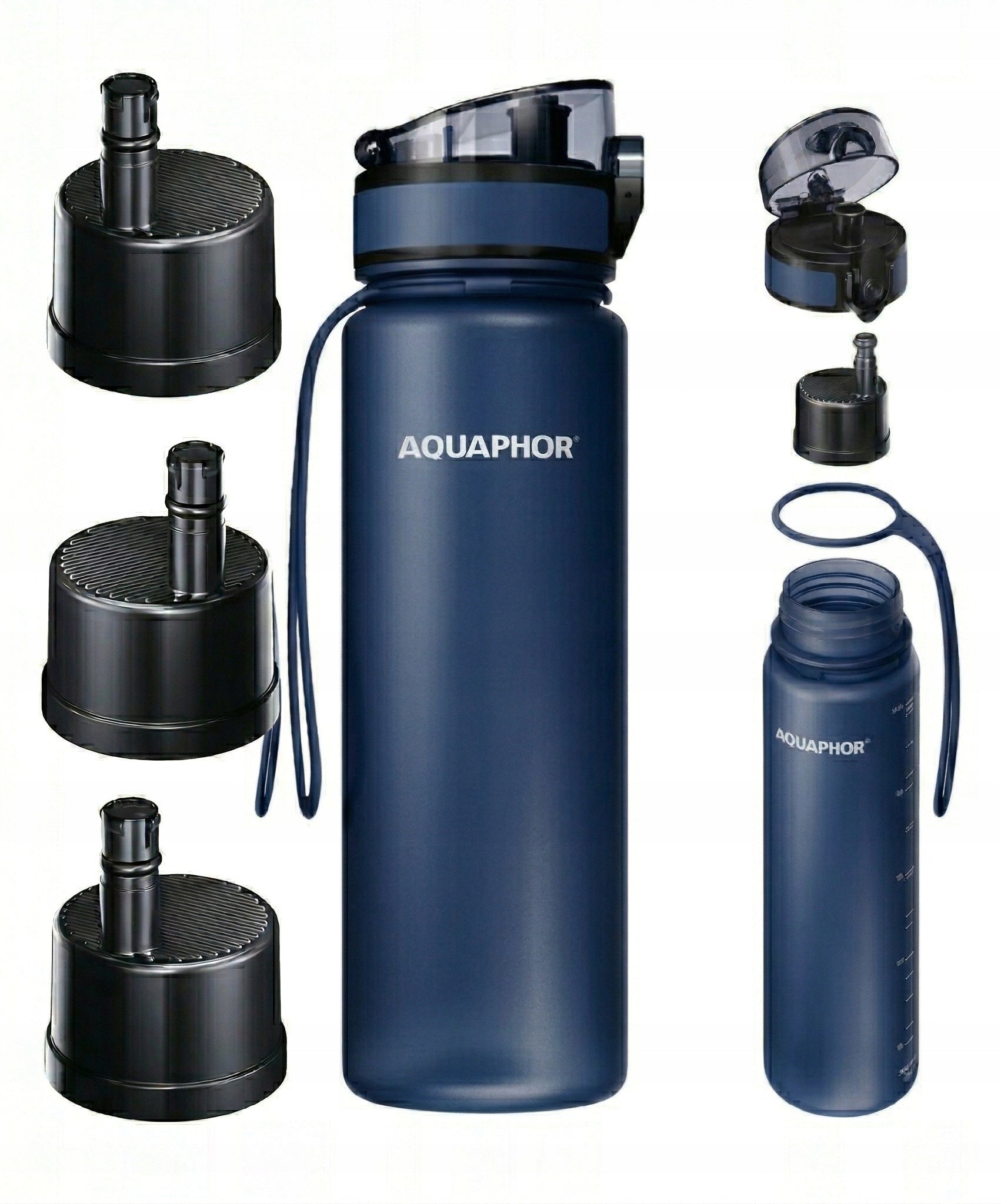 Filter bottle Aquaphor City navy blue 0,5L +3inserts