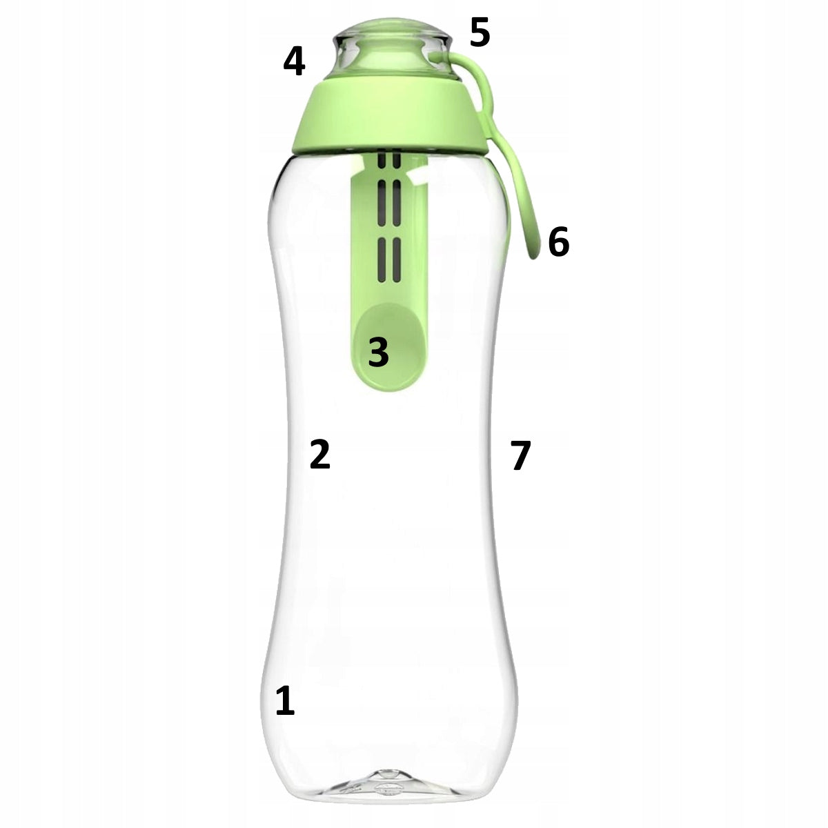 Filter bottle Dafi Doda SOFT 0,7L pistachio bottle + BPA FREE filter Manufacturer code D.BUT.DAFI.0.7.Z.1WK.DODA.PIST.P