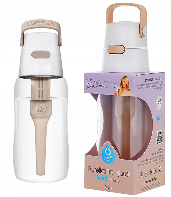 Filter bottle Dafi SOLID 0,5l cappuccino by Joanna Krupa