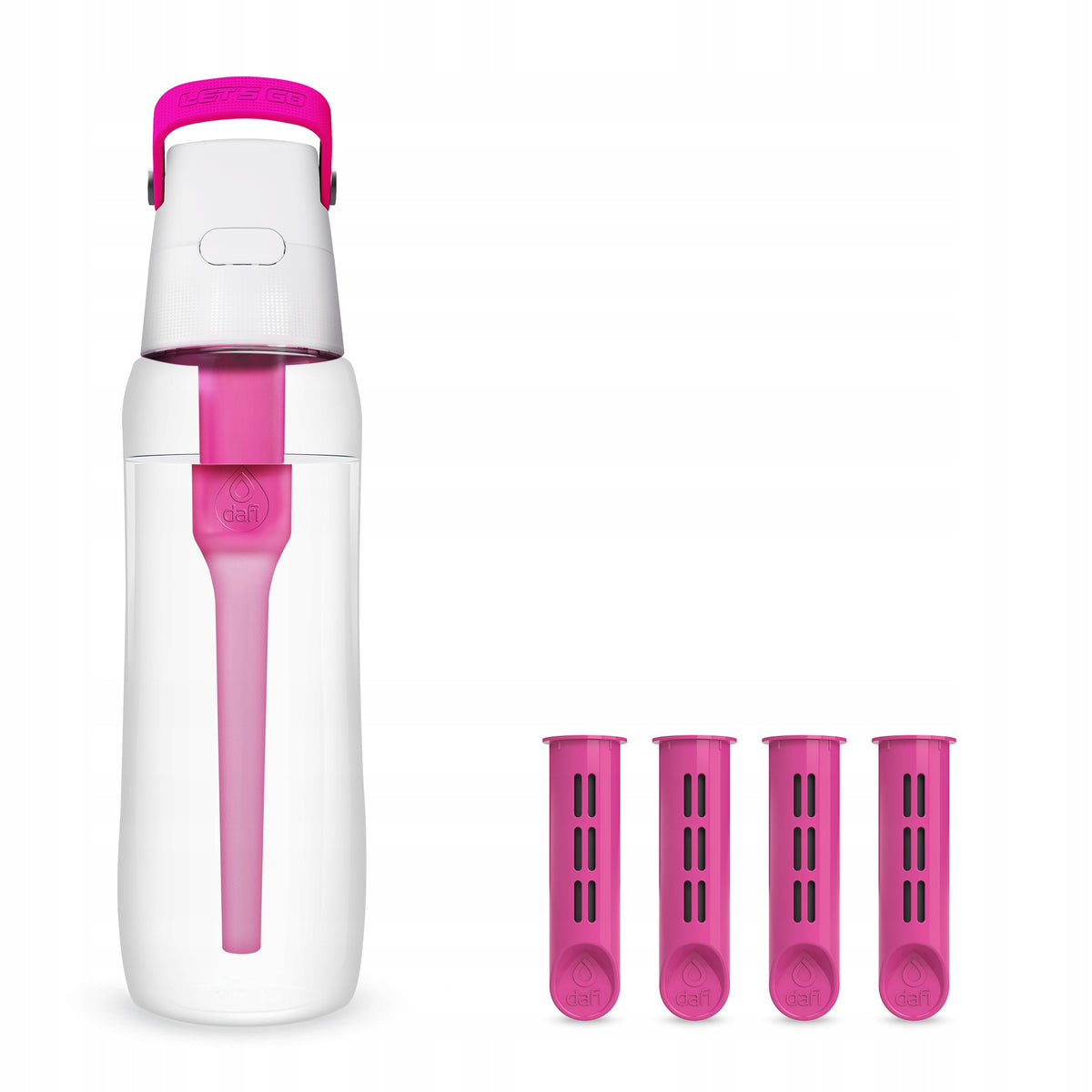 Filter bottle Dafi SOLID 0,7 l Flamingo with 4 Filters