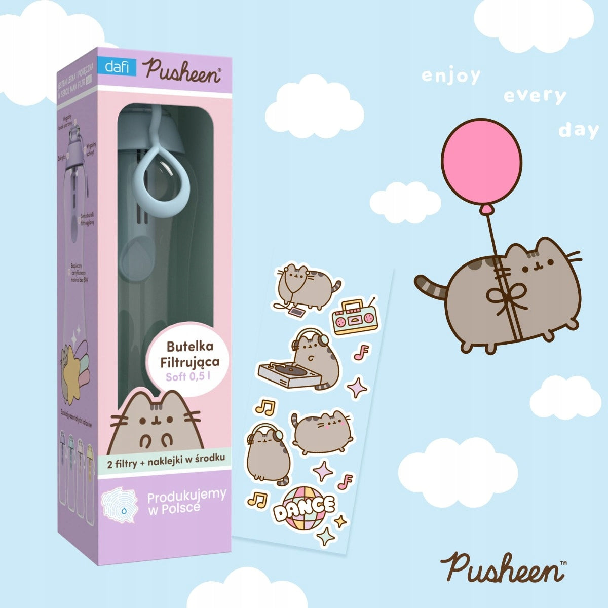 Filter bottle Dafi Soft 0,5 l PUSHEEN Dove Blue 2filters Manufacturer code D.BUT.SOFT.0.5.2W.PS.NAK.DOV