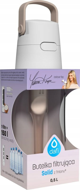 Filter bottle Dafi Solid 0.5 L Cappuccino with BPA-free filter Packaging status original