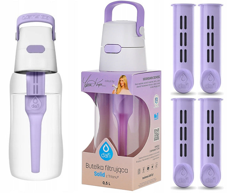 Filter bottle Dafi Solid 0,5 L Lavender + 4 FILTERS | Original Dafi