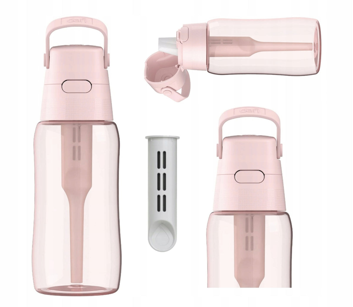 Filter bottle Dafi Solid 0,5 l Baby Pink tinted + FILTER