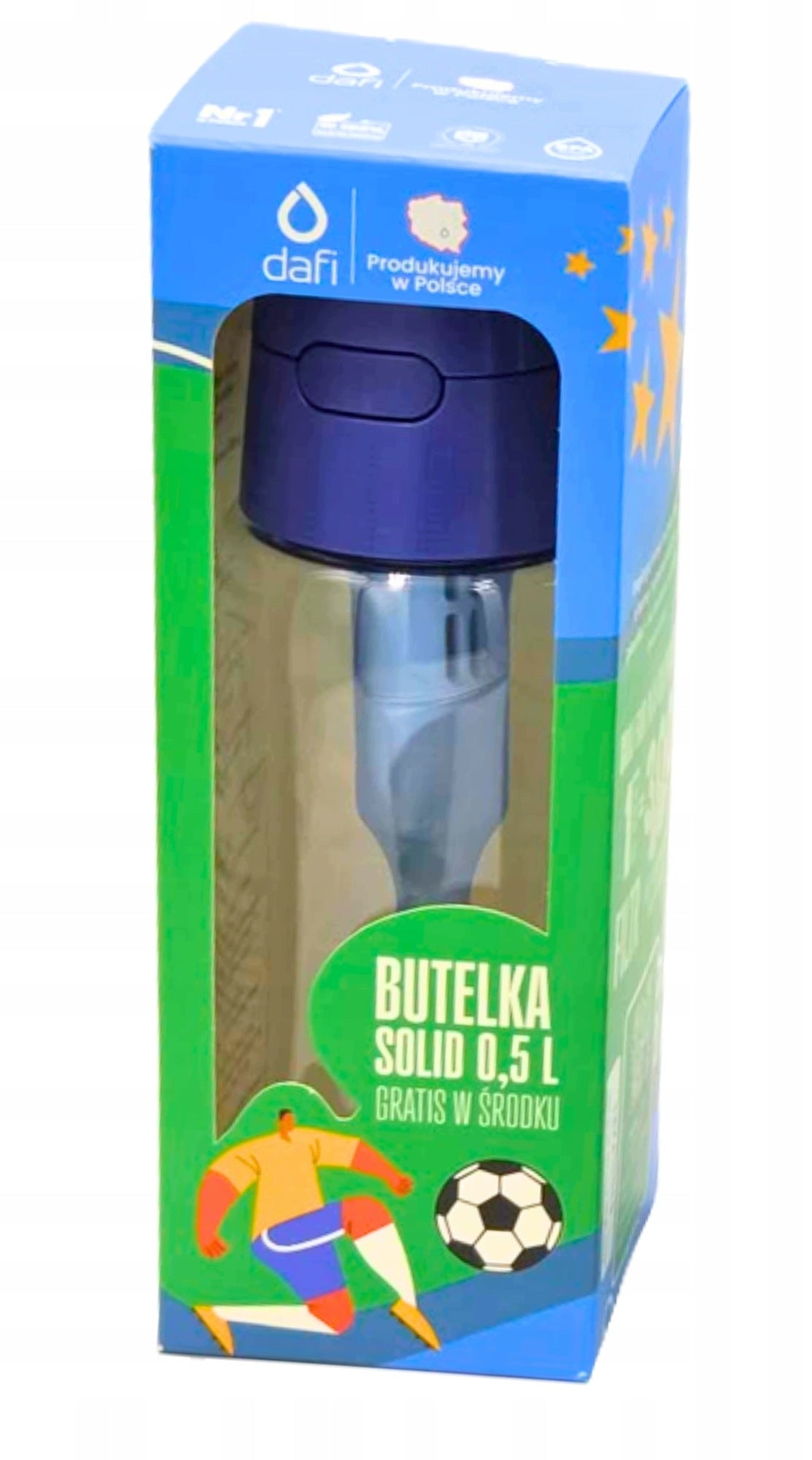 Filter bottle Dafi Solid 0,5 l/blue ball