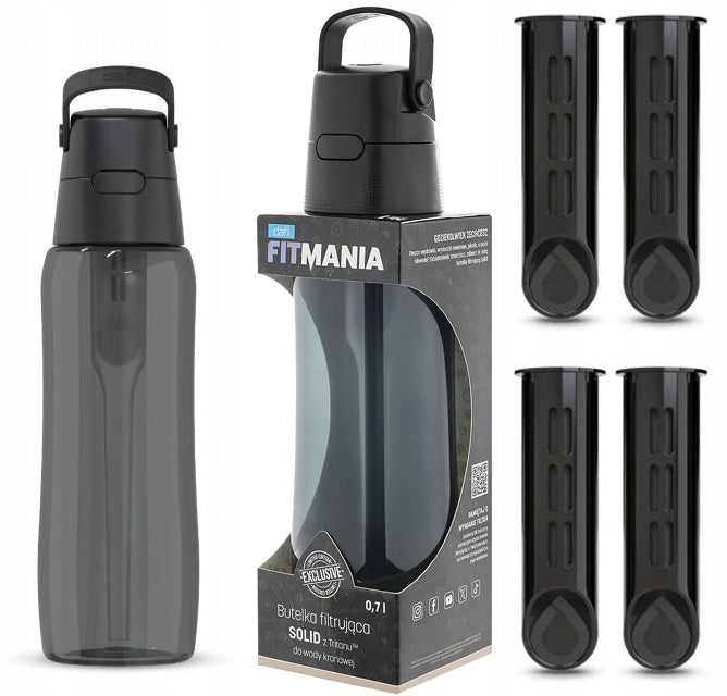 Filter bottle Dafi Solid 0,7 L Black coloured + 4 FILTERS | ORIGINAL