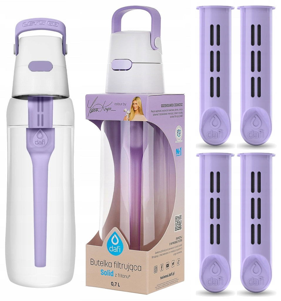 Filter bottle Dafi Solid 0,7 L Lavender + 4 FILTERS | ORIGINAL