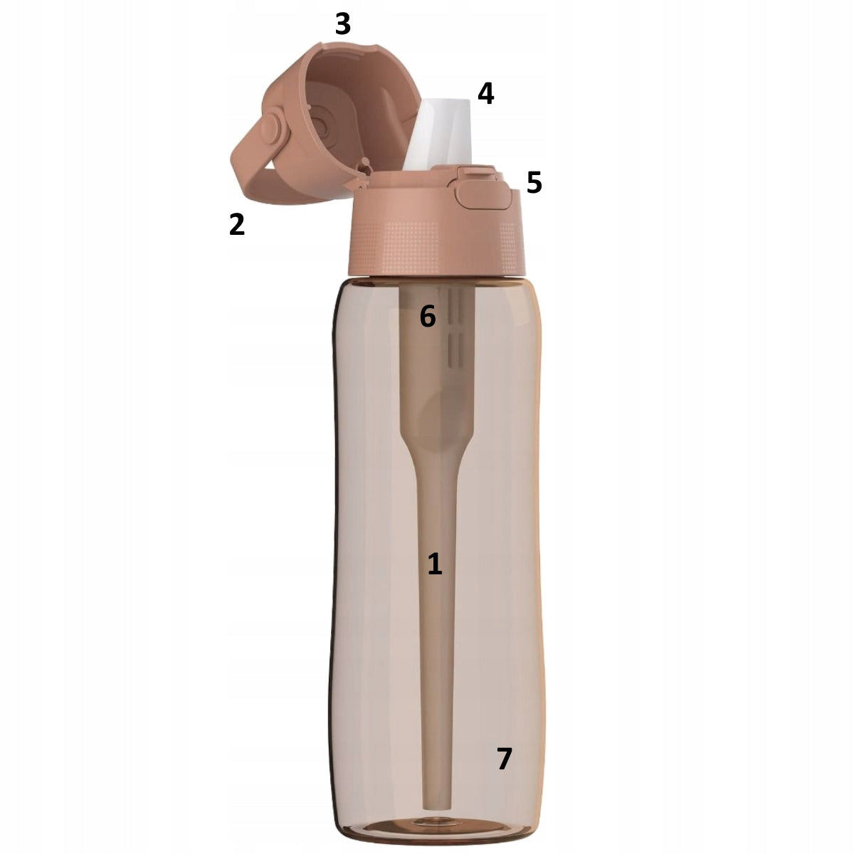 Filter bottle Dafi Solid 0,7 Mocha Mousse coloured Cappuccino Brand Dafi