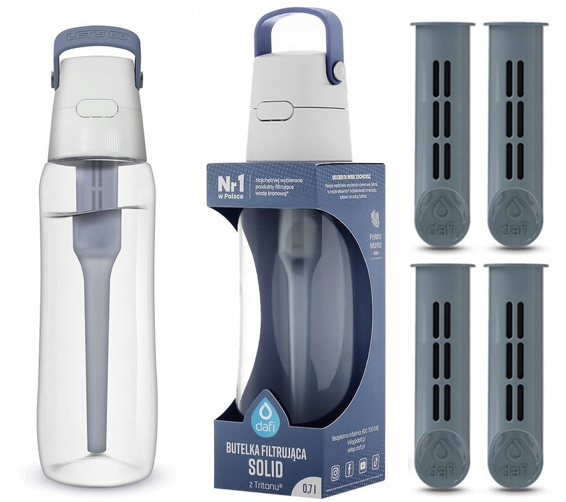 Filter bottle Dafi Solid 0,7l Jeans / GREY + 4 FILTERS