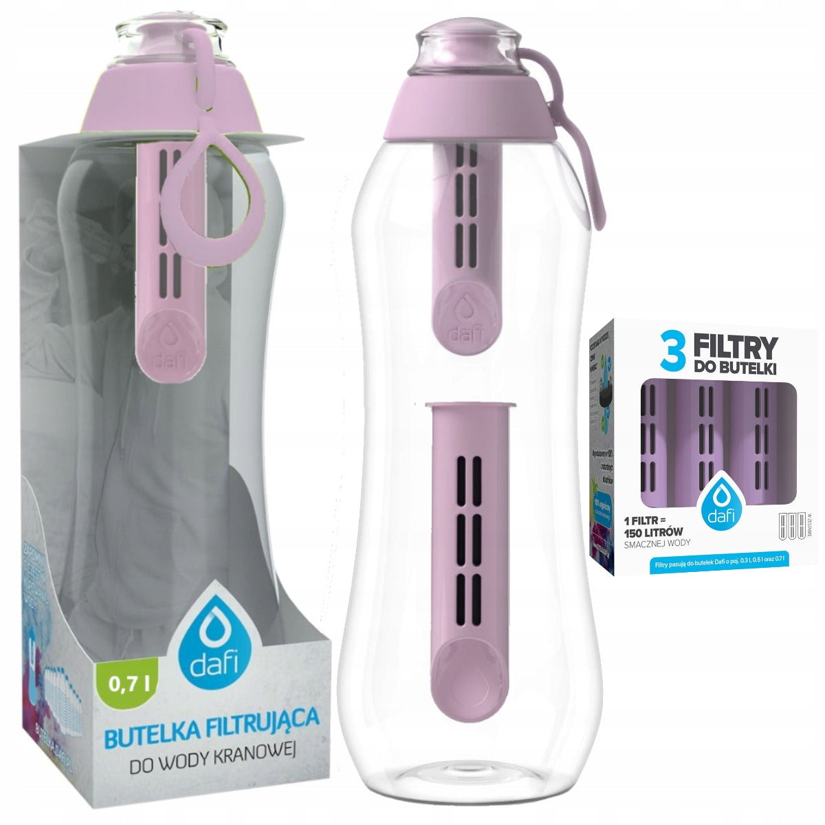 Filter bottle Dafi blueberry 0,7l + 5 filters