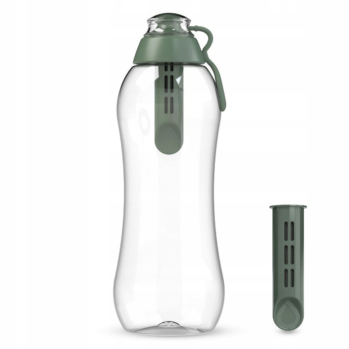 Filter bottle Soft + 2 carbon water filters Dafi 0,7L sage green