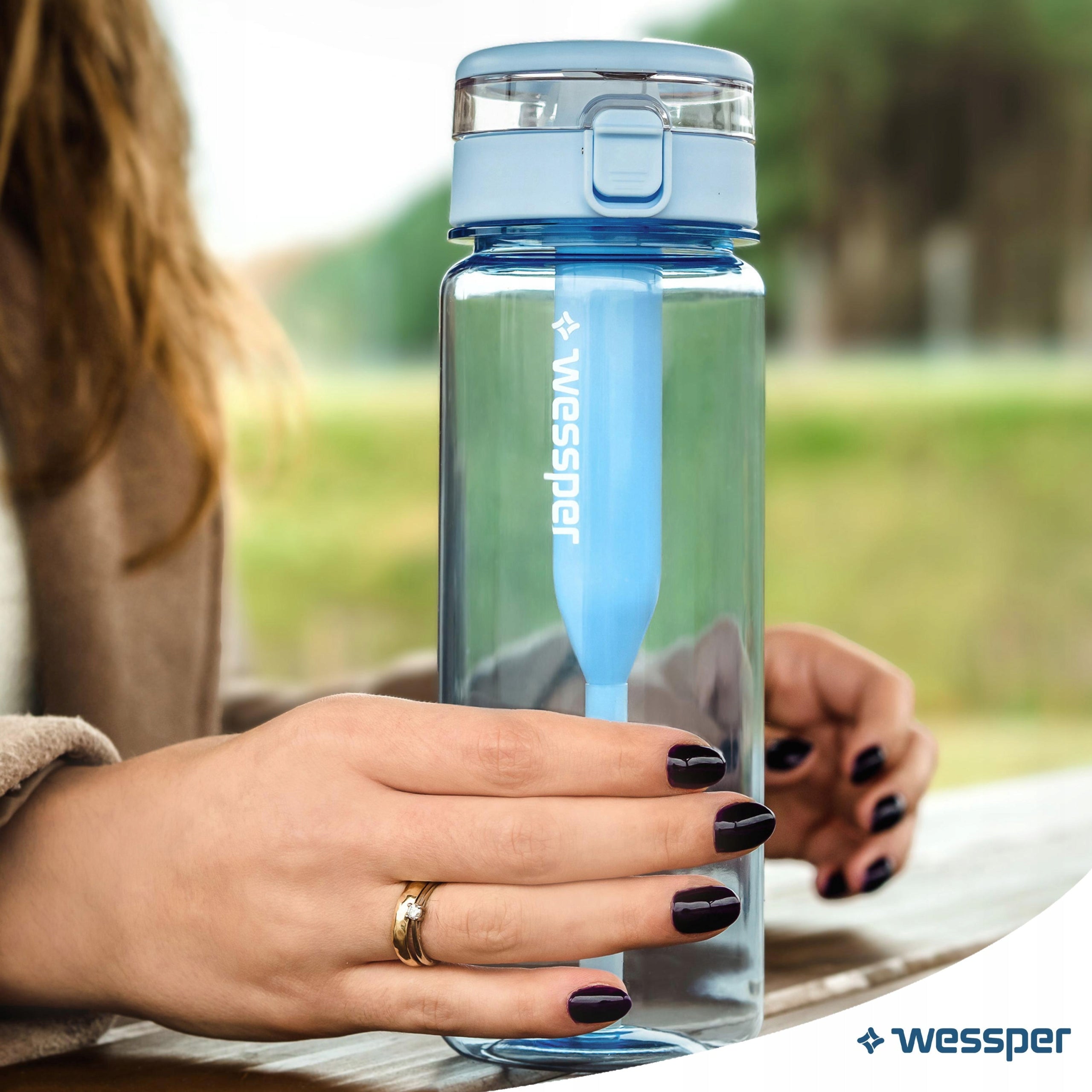 Filter bottle Wessper ActiveMax Clarti 0,68l Tritan blue + 5x Filter Packaging status original