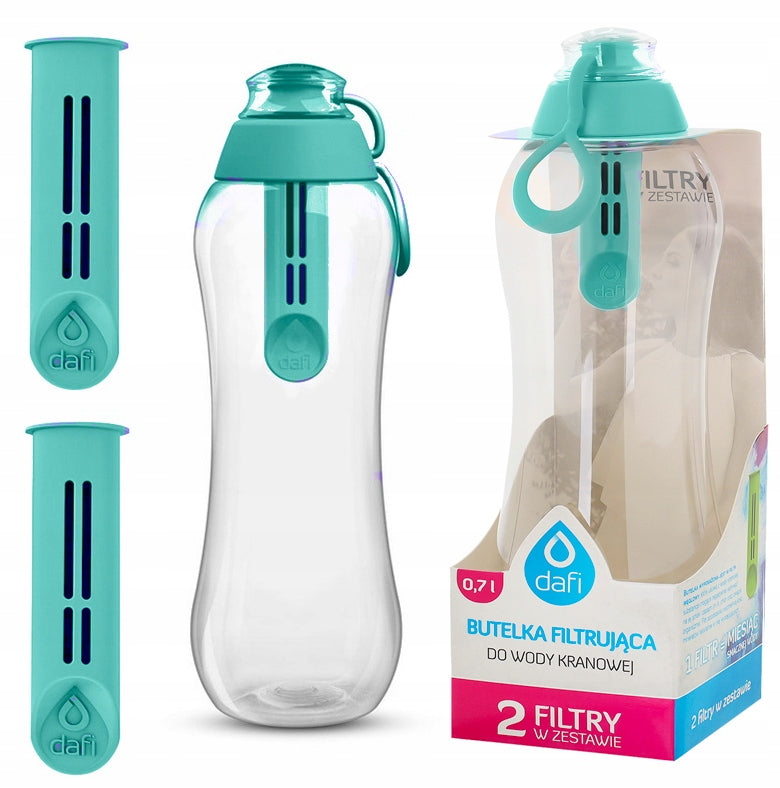 Filter bottle for water DAFI 0.7L + 2 FILTERS + 3 NUTS | ORIGINAL Brand Dafi